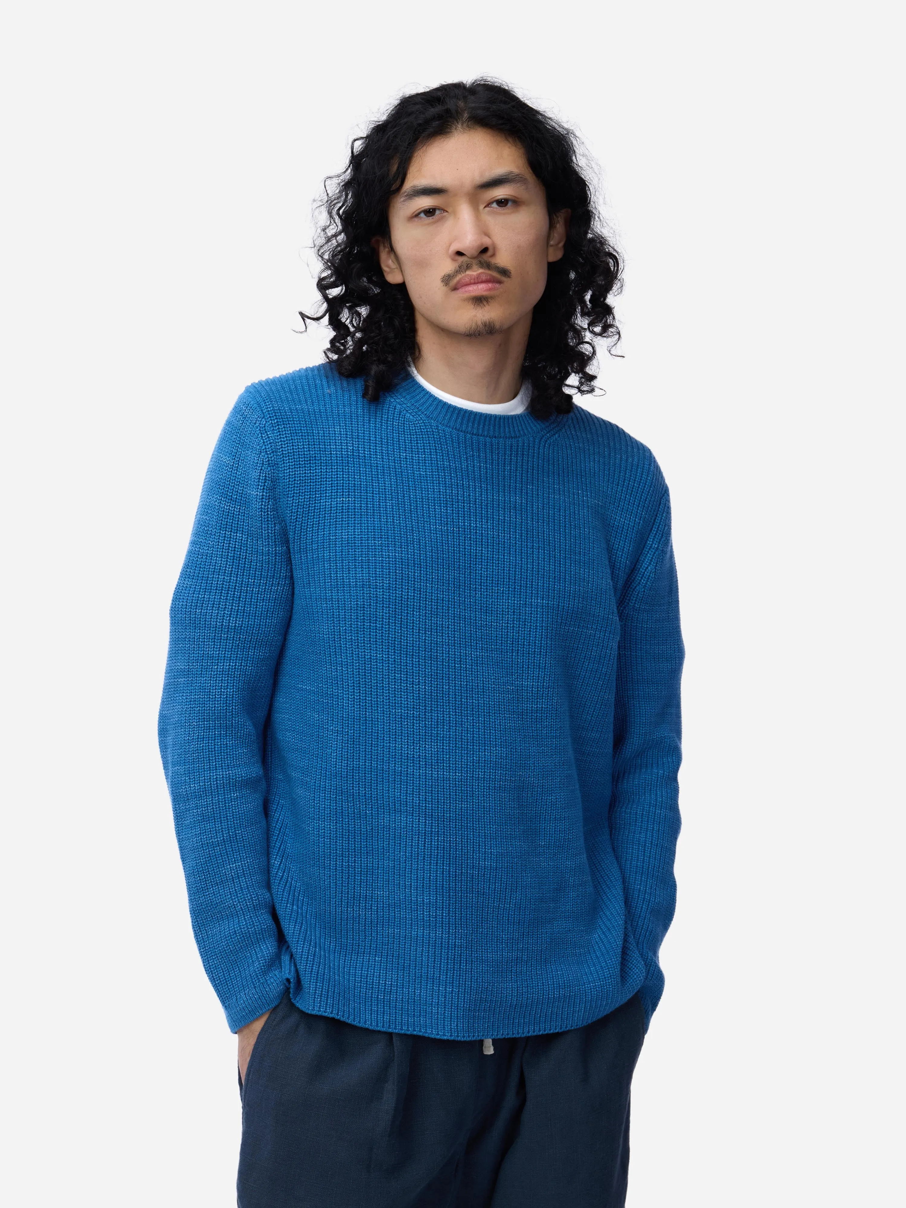 Long Sleeve Knit T-Shirt ~ Vintage Blue sold by 3sixteen product image thumbnail 4