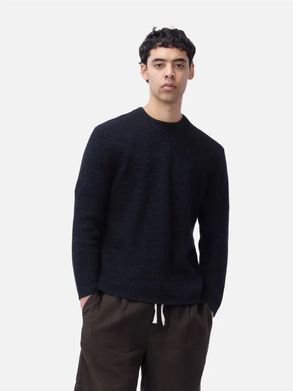 Long Sleeve Knit T-shirt ~ Vintage Black made by 3sixteen