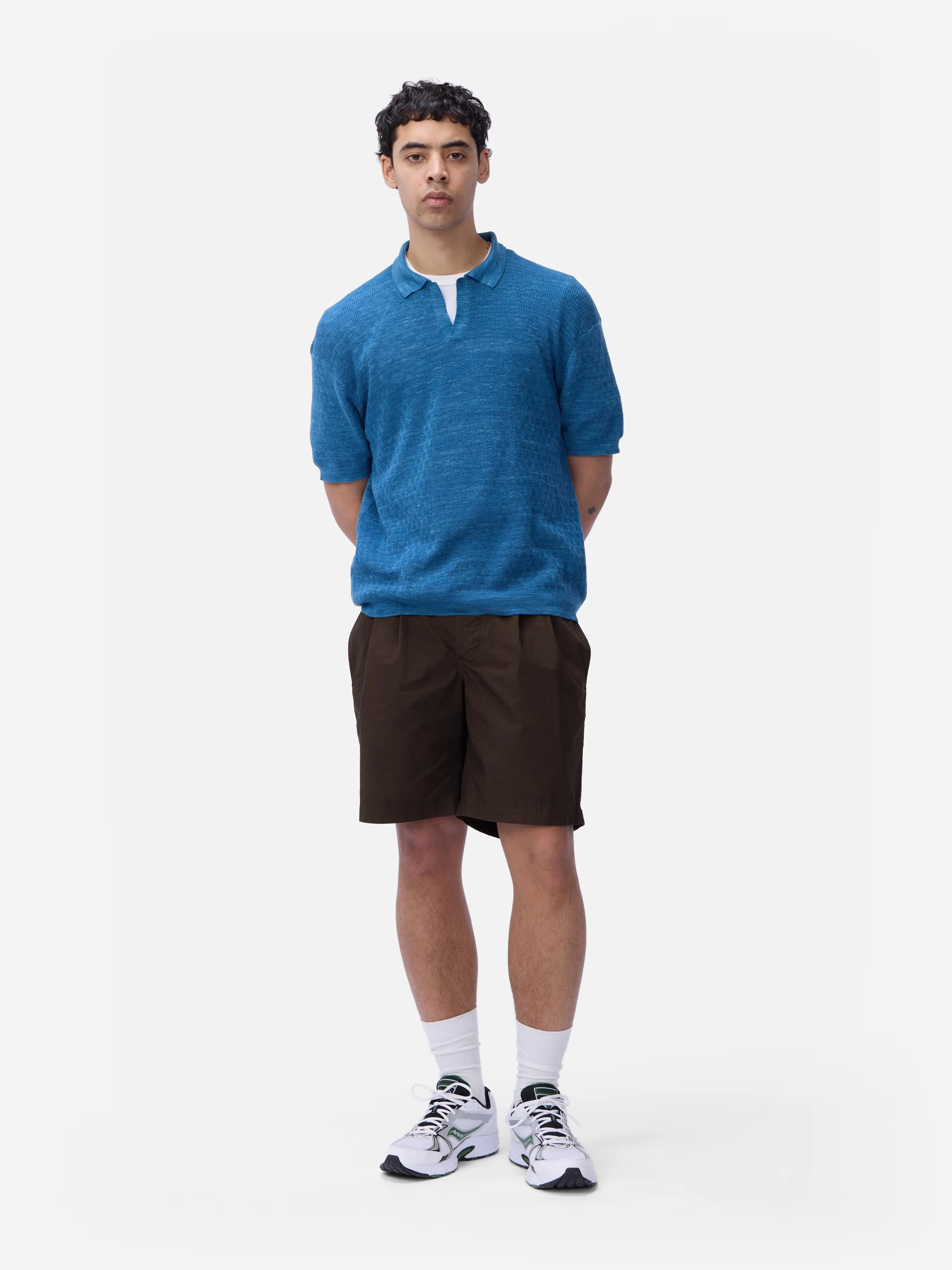 Knit Polo ~ Vintage Blue Boxweave sold by 3sixteen product image thumbnail 3