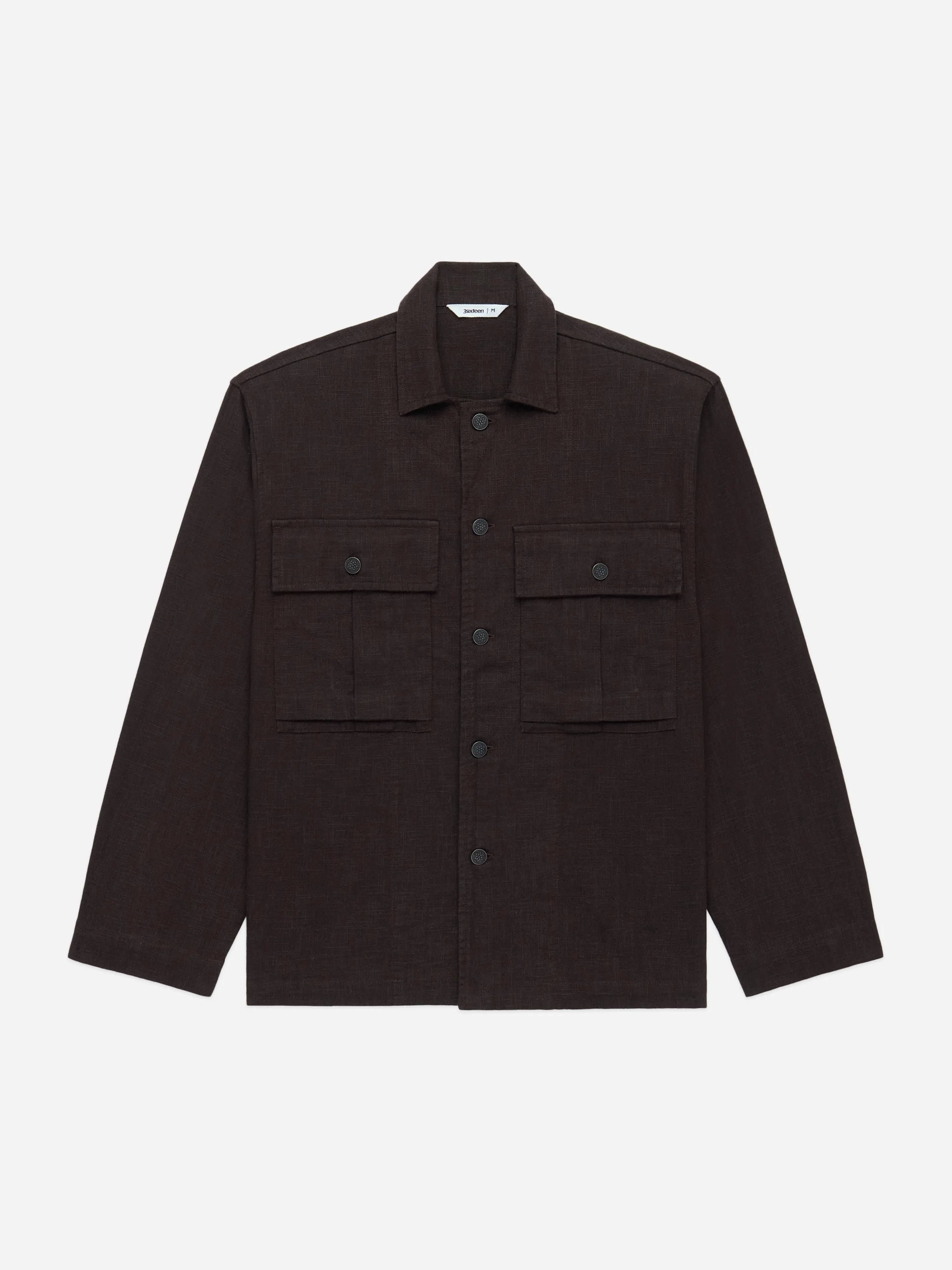 M43 Overshirt ~ Chocolate Linen sold by 3sixteen product image thumbnail 5
