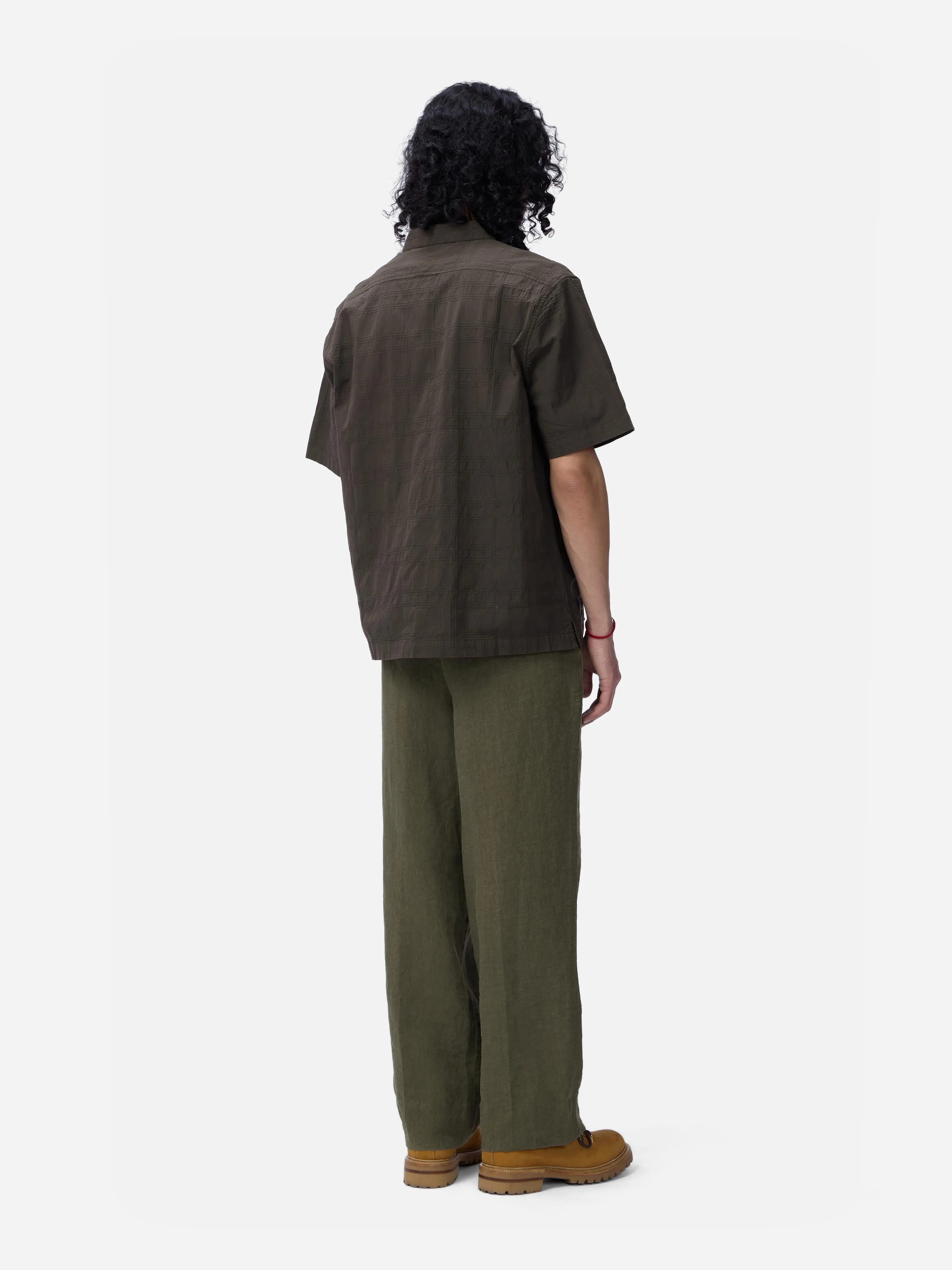 Short Sleeve Work Shirt ~ Ink Grid Dobby sold by 3sixteen product image thumbnail 2