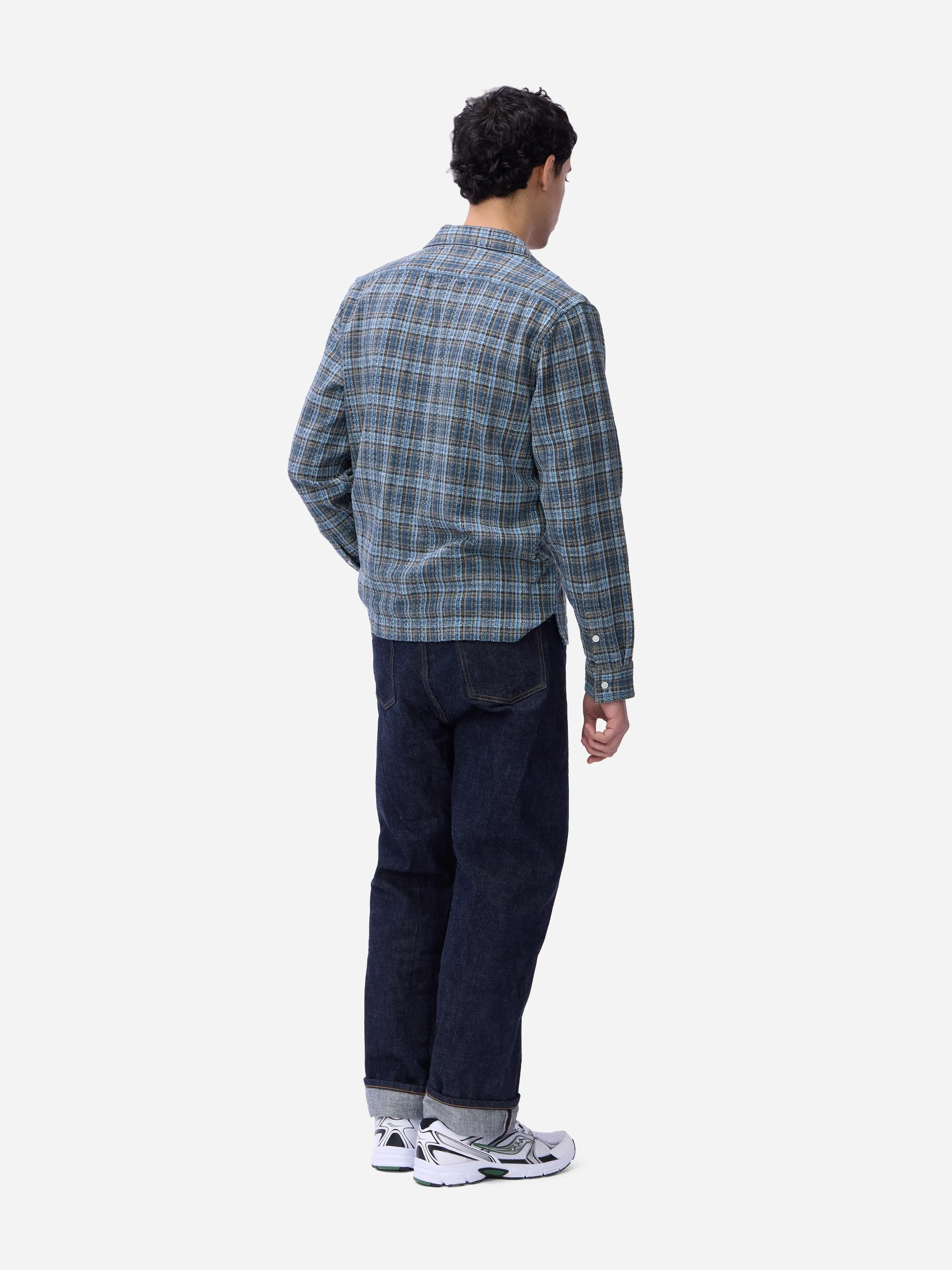 Camp Shirt ~ Blue Dobby Plaid sold by 3sixteen product image thumbnail 2