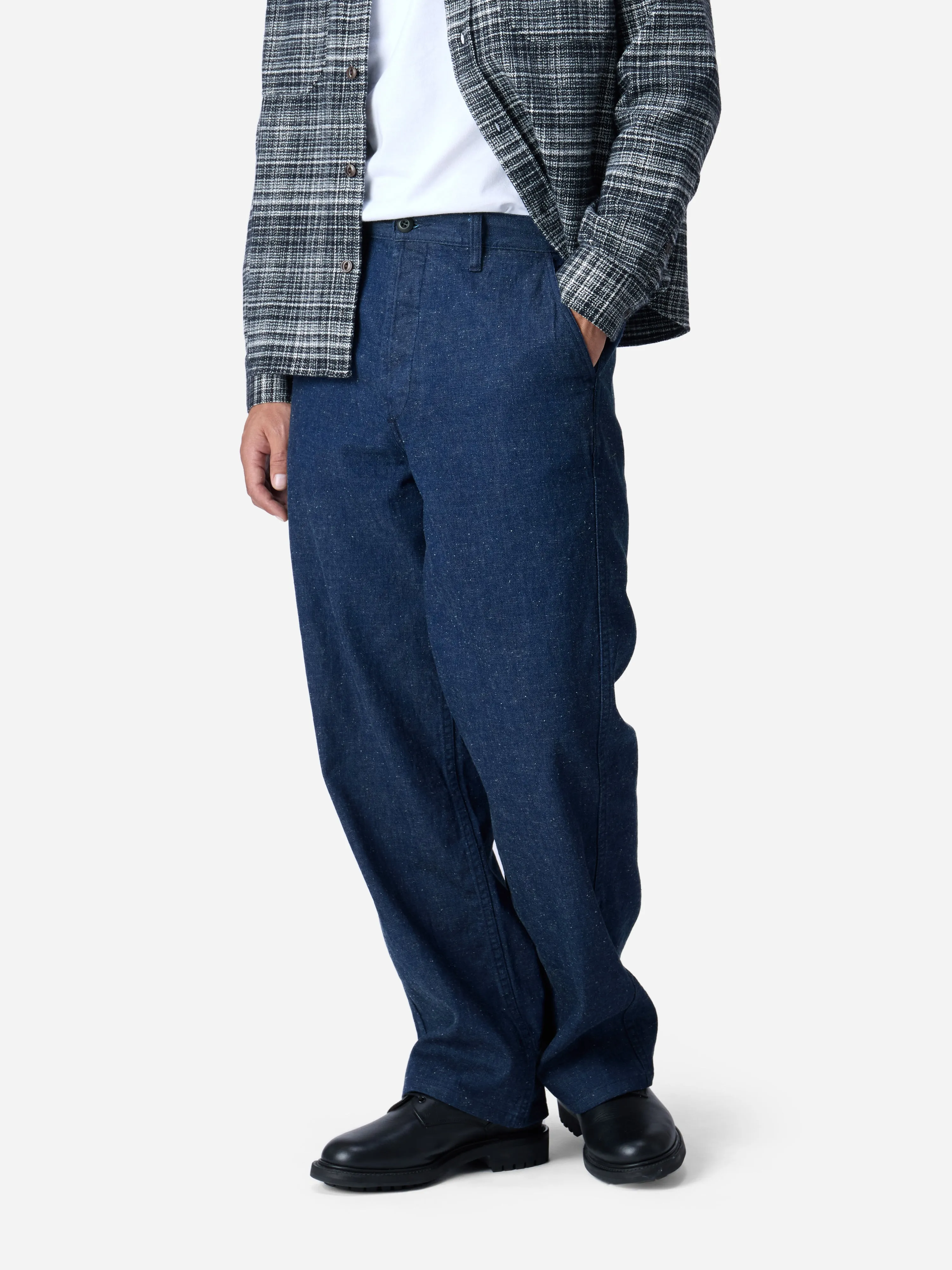Officer Chino ~ Nep Denim sold by 3sixteen