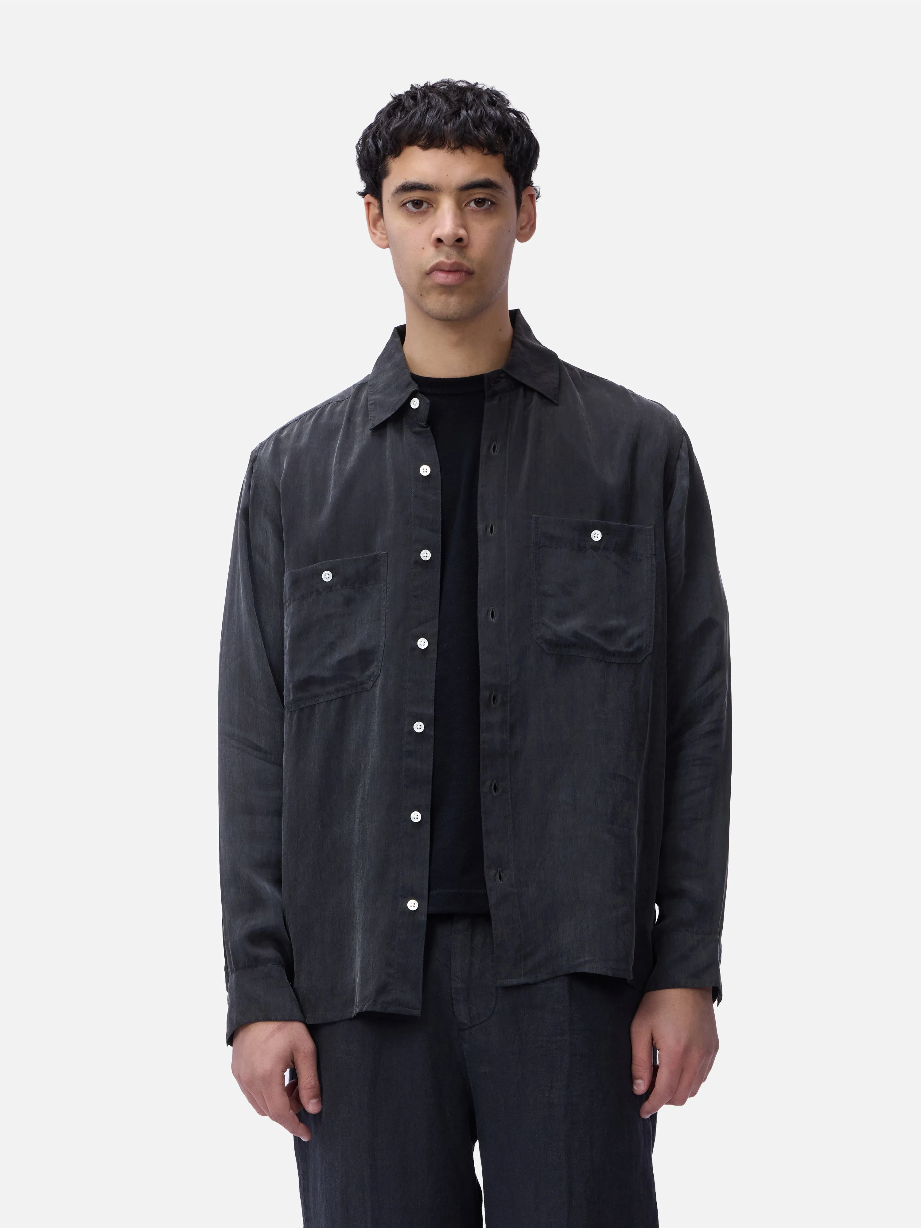 Utility Shirt ~ Black Cupro sold by 3sixteen product image thumbnail 4