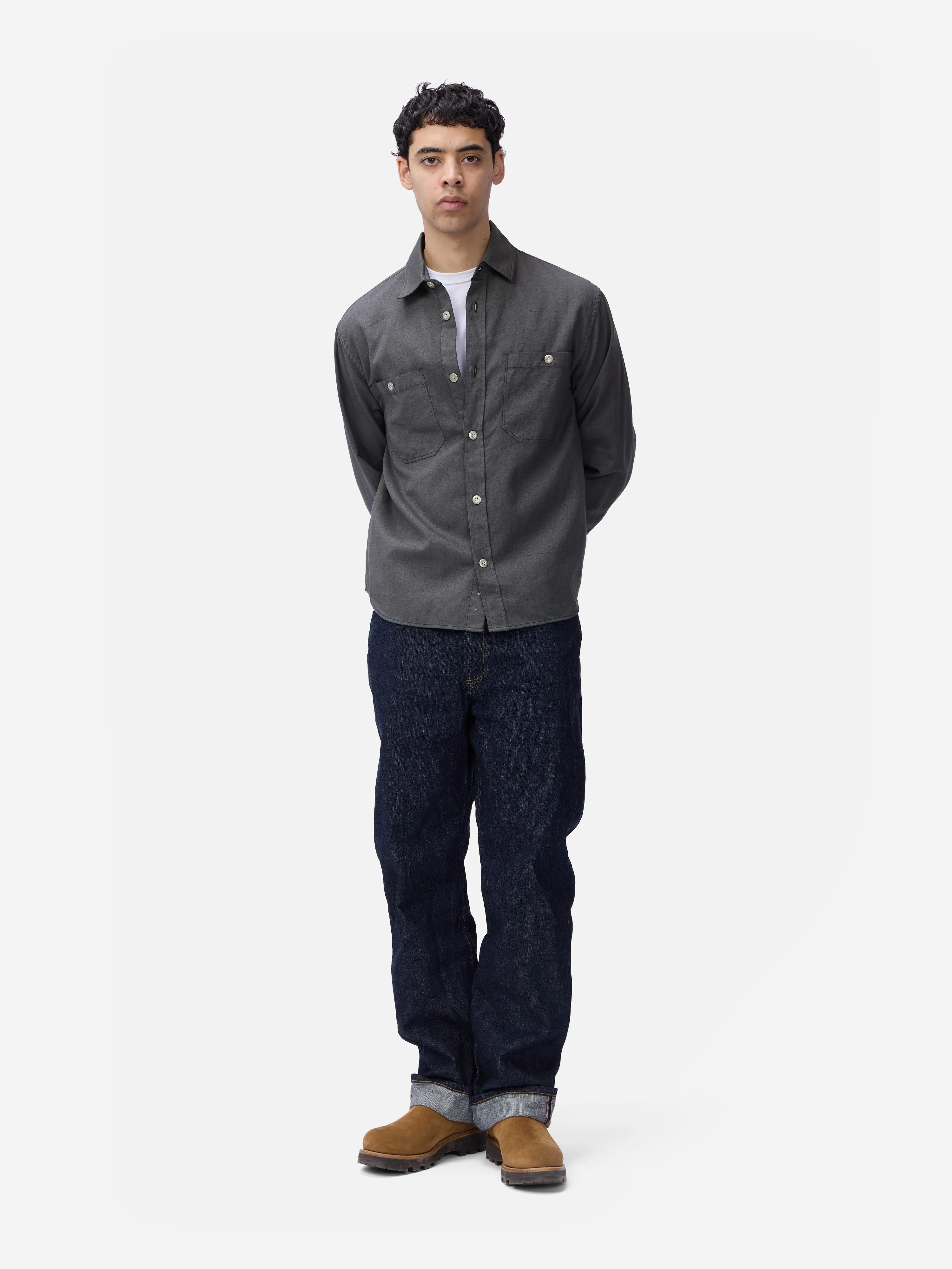 Utility Overshirt ~ Pavement Overdye Canvas sold by 3sixteen product image thumbnail 3