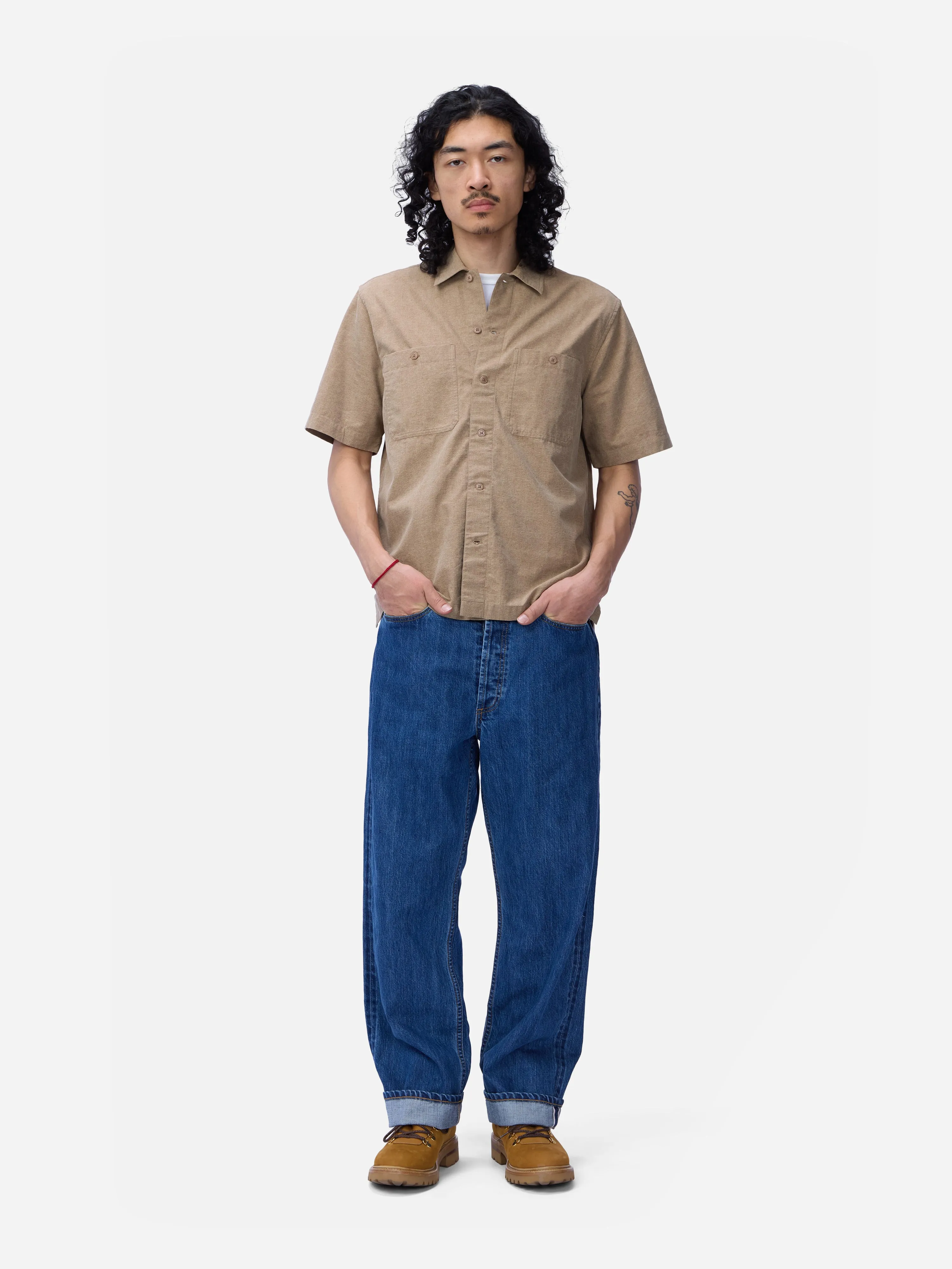 Short Sleeve Workshirt ~ Brown Pigment Dye sold by 3sixteen product image thumbnail 3