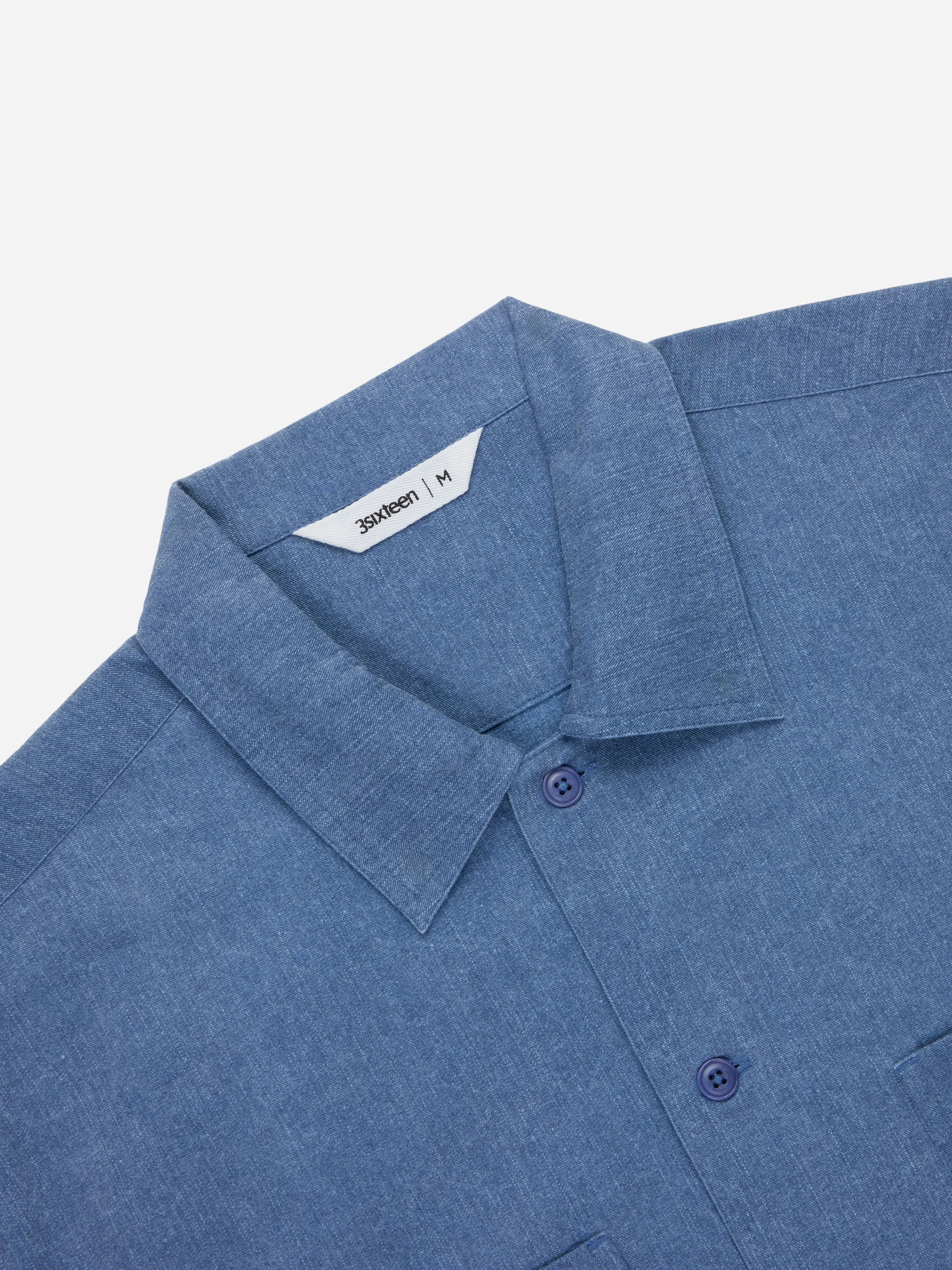 Short Sleeve Workshirt ~ Blue Pigment Dye sold by 3sixteen product image thumbnail 5