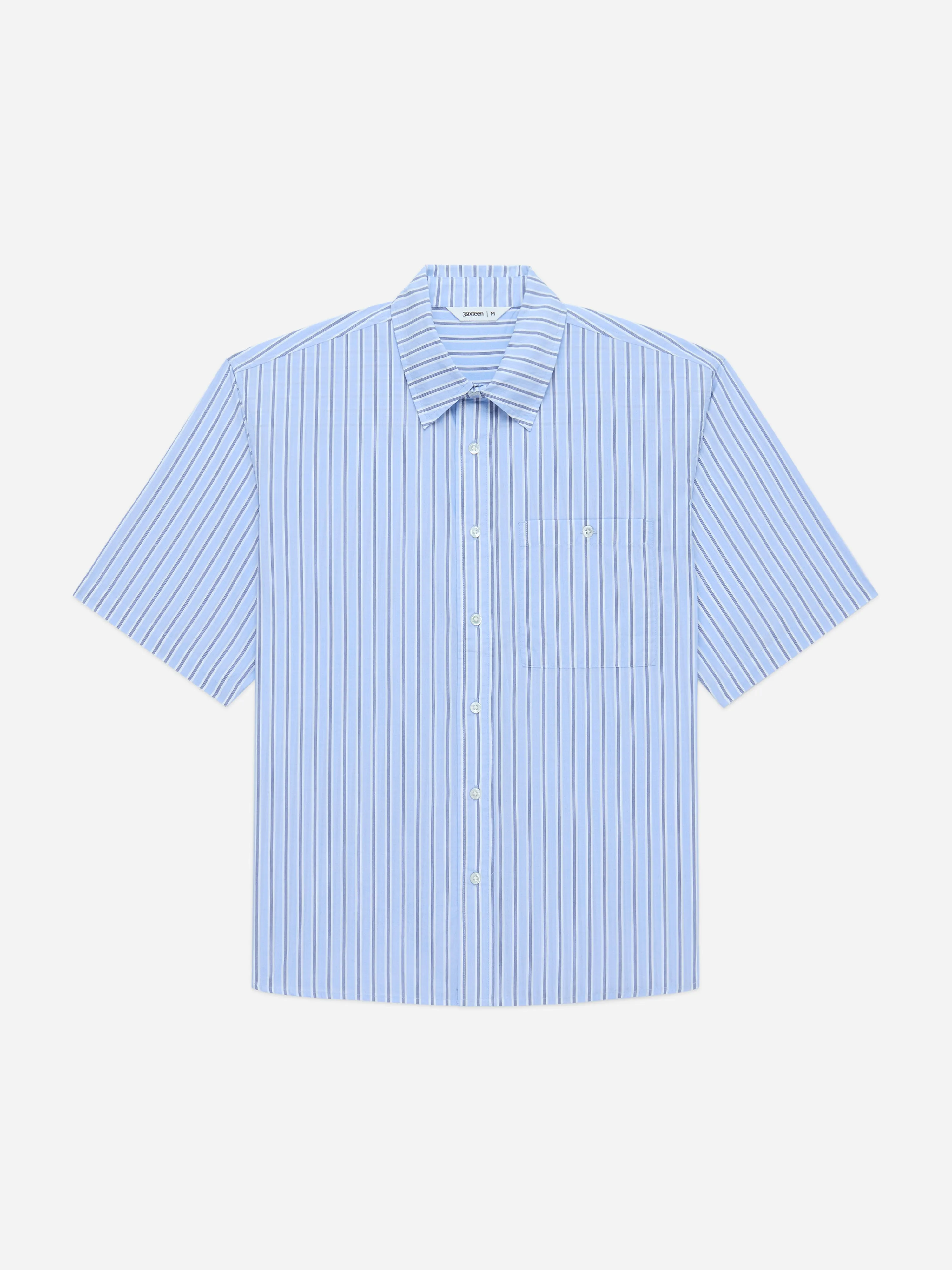 Short Sleeve Commuter Shirt ~ Blue Stripe sold by 3sixteen product image thumbnail 5