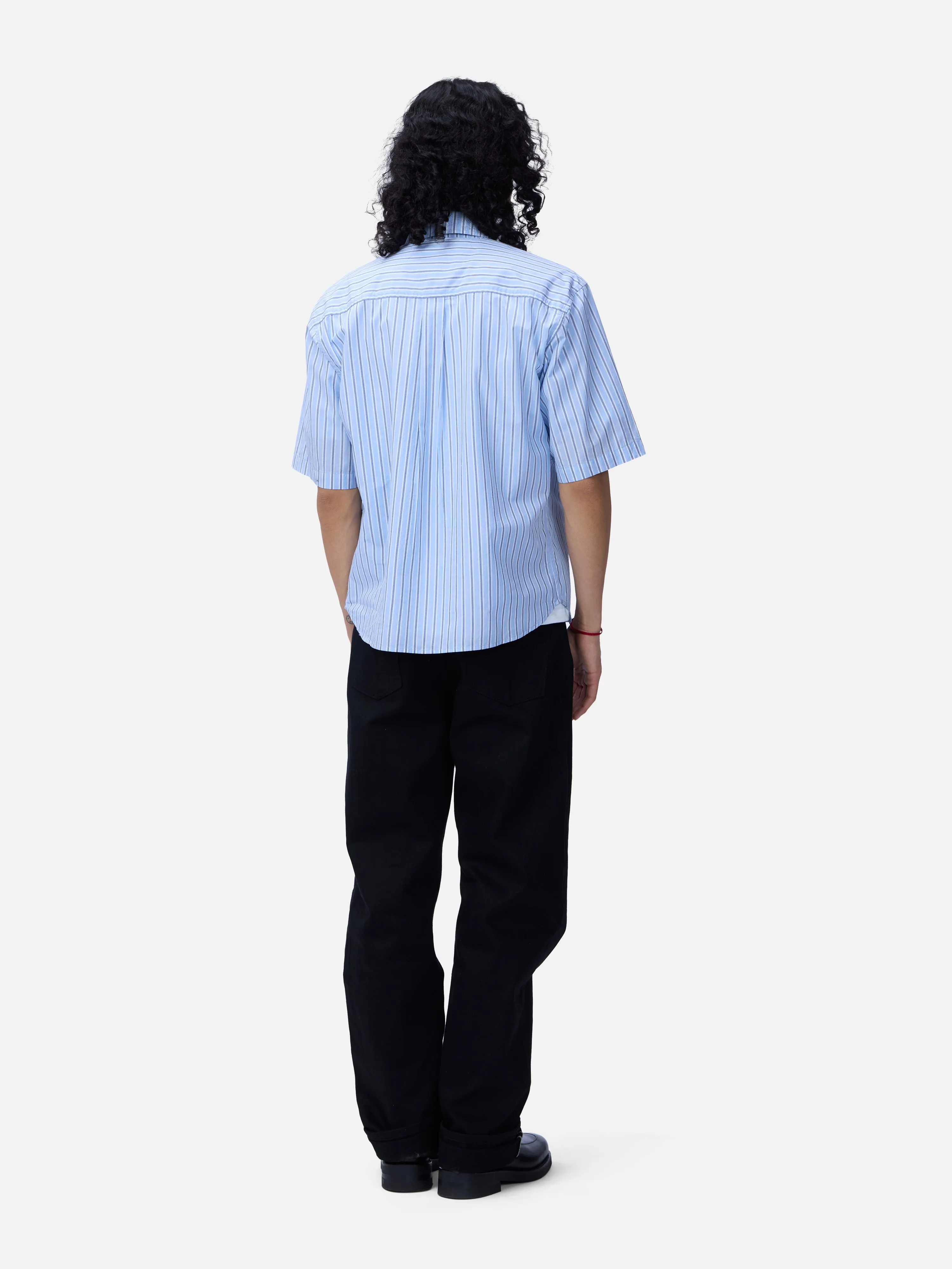 Short Sleeve Commuter Shirt ~ Blue Stripe sold by 3sixteen product image thumbnail 2