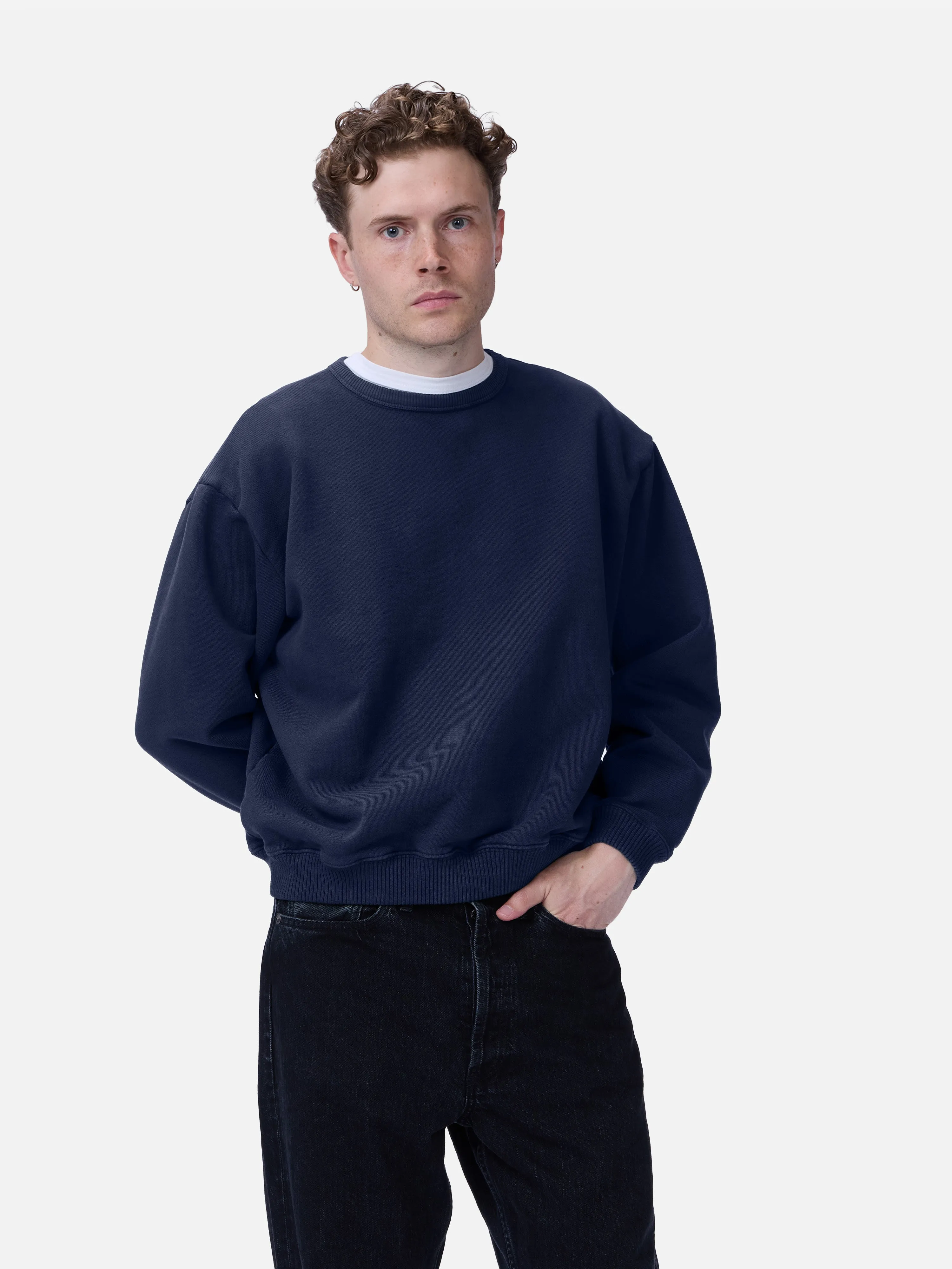 Ultraweight Crewneck ~ Shadow Navy sold by 3sixteen
