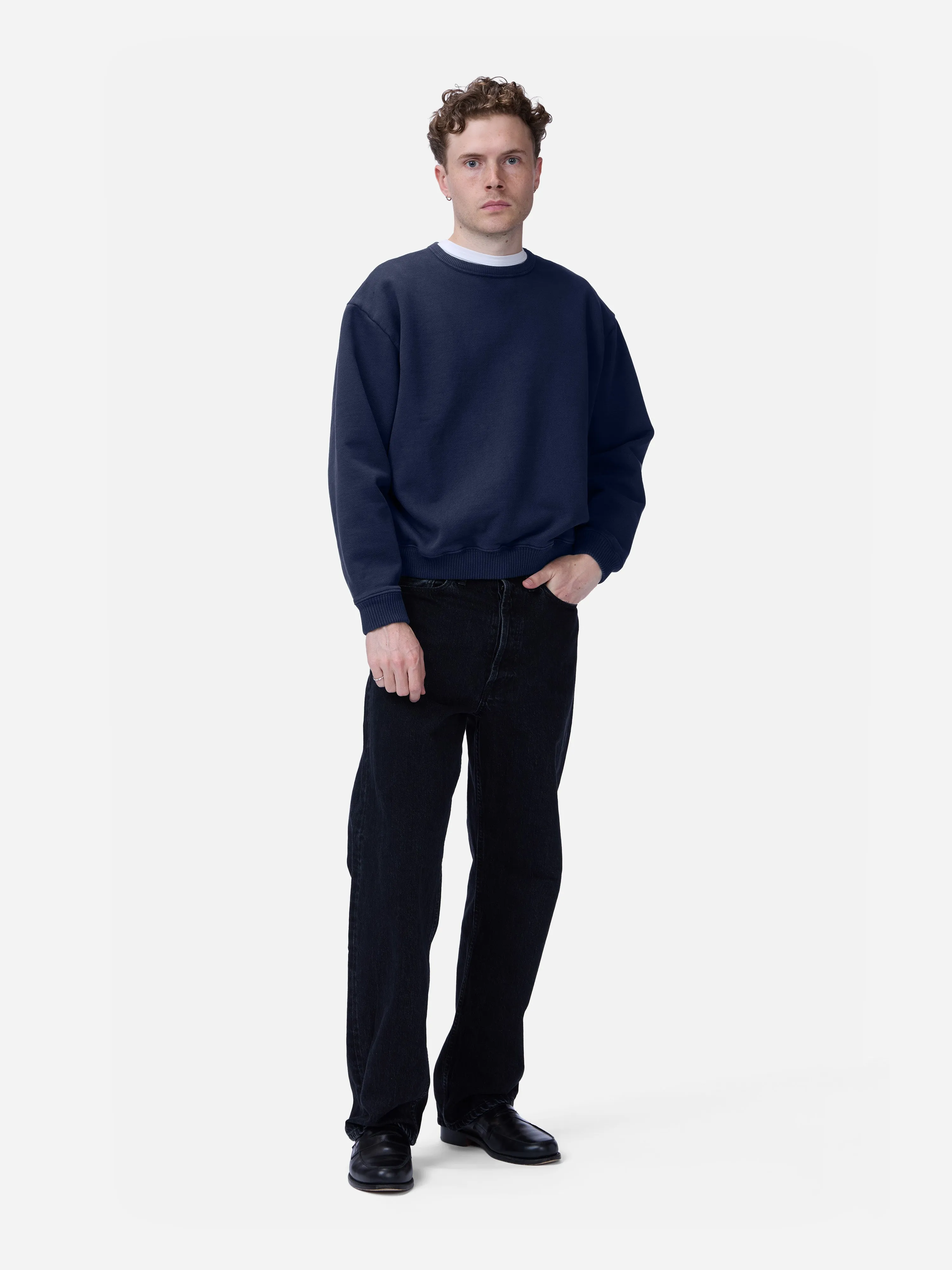 Ultraweight Crewneck ~ Shadow Navy sold by 3sixteen product image thumbnail 4