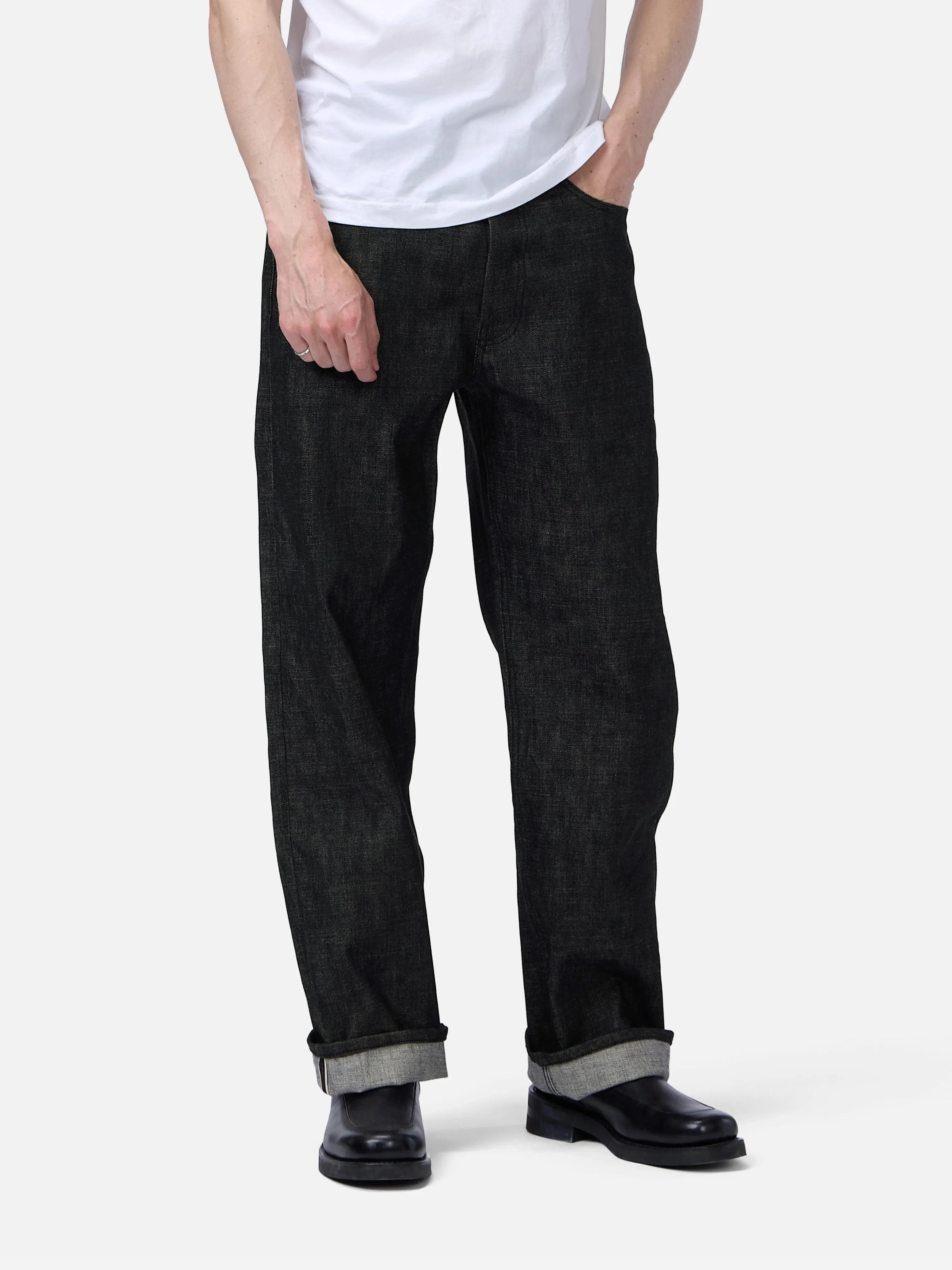 RS-203x ~ Relaxed Straight ~ Black Selvedge sold by 3sixteen