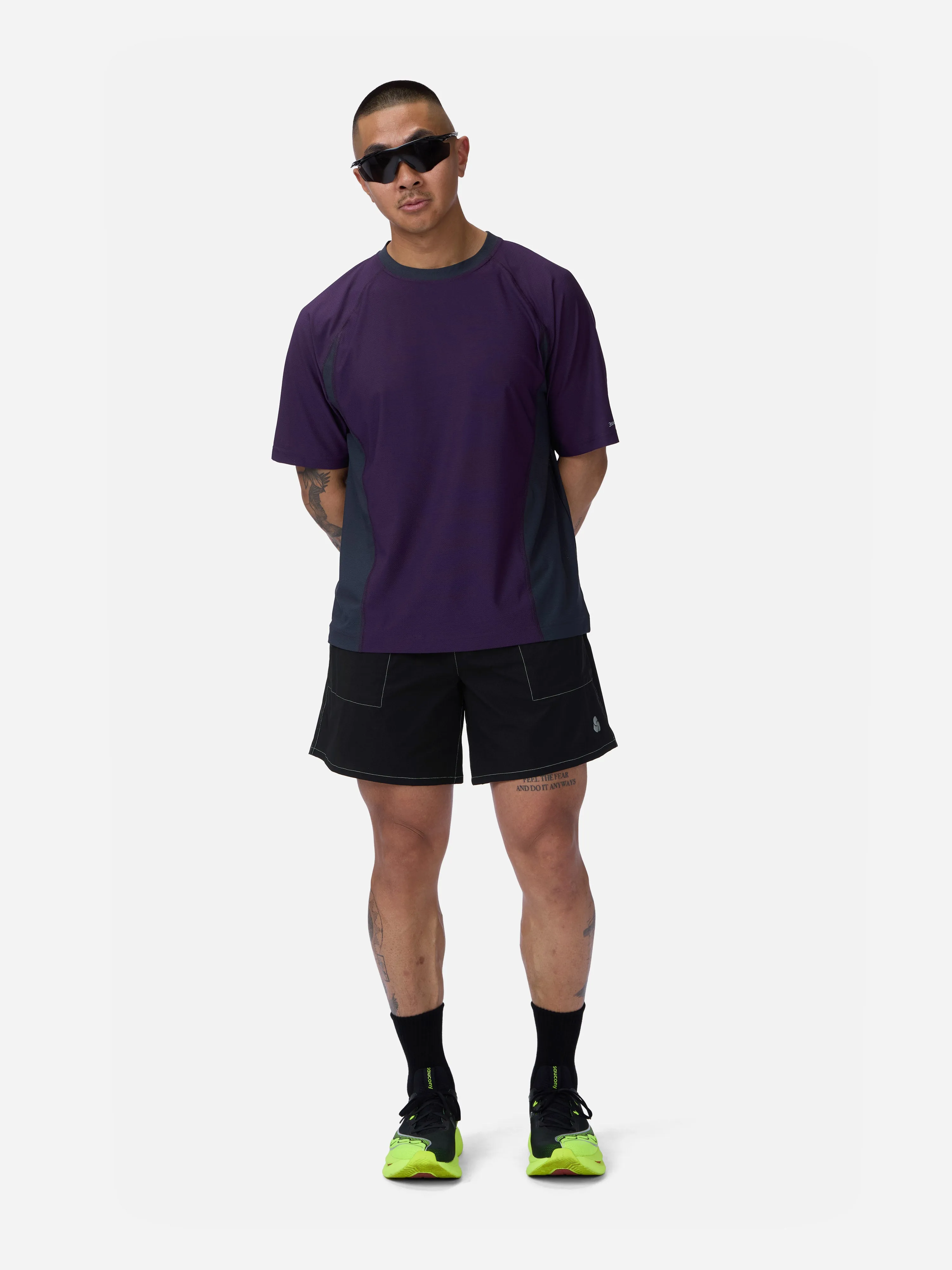 Track Tee ~ Purple/Grey sold by 3sixteen product image thumbnail 3