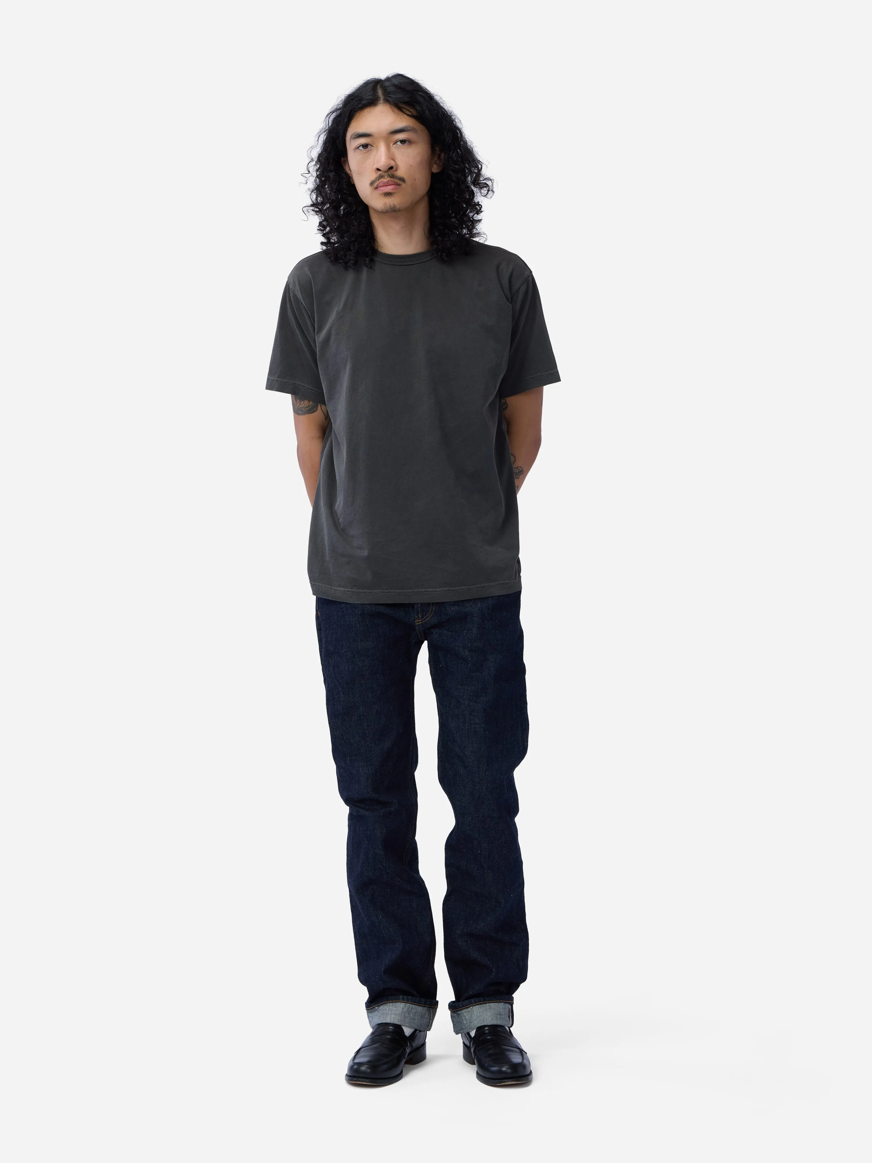 Garment Dyed Pima T-shirt ~ Smoke sold by 3sixteen product image thumbnail 4