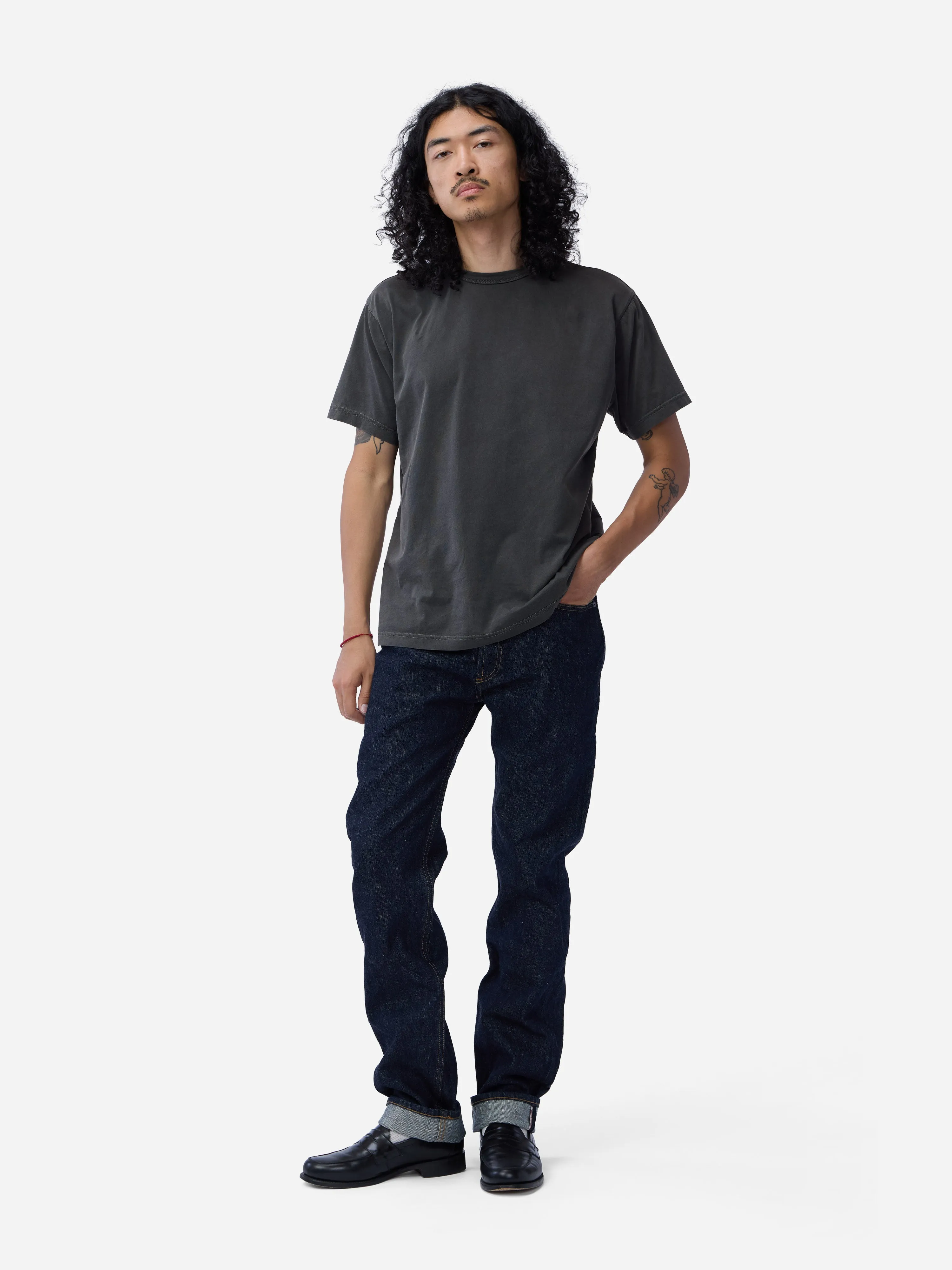 Garment Dyed Pima T-shirt ~ Smoke sold by 3sixteen product image thumbnail 3