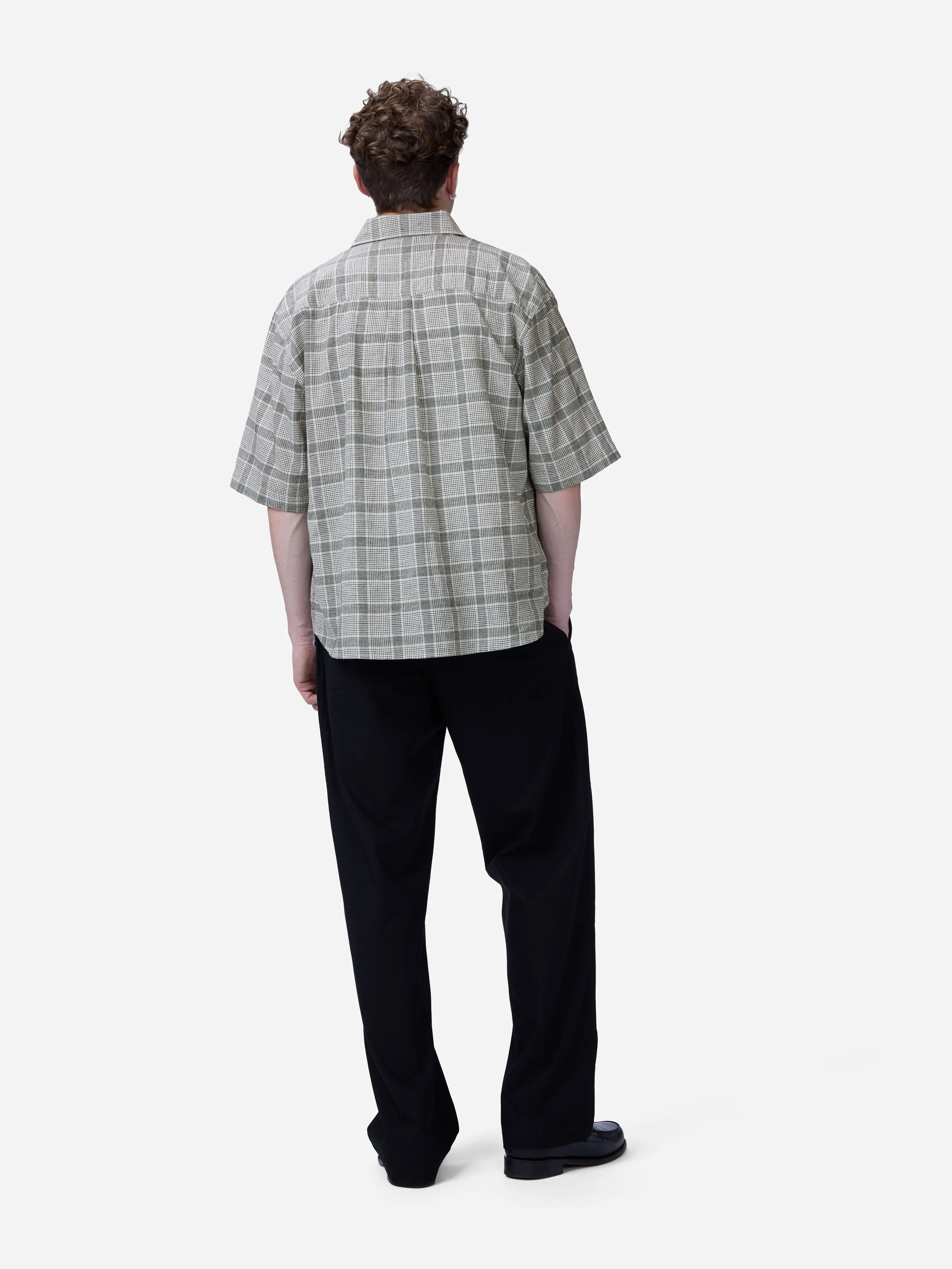 Short Sleeve Commuter Shirt ~ Handloom Grey Check sold by 3sixteen product image thumbnail 2