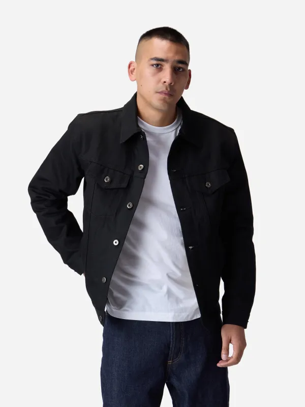 Type 3s Denim Jacket ~ Double Black made by 3sixteen