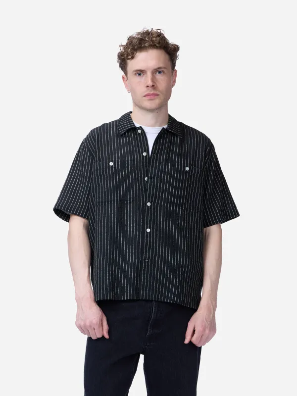 Short Sleeve Workshirt ~ Handloom "Wabash" Stripe made by 3sixteen