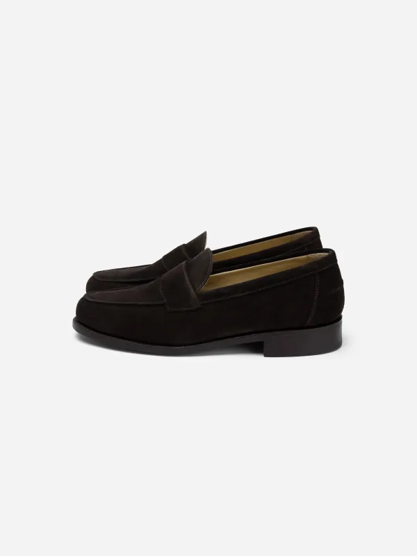 Saddle Loafer ~ Brown Calf Suede made by 3sixteen