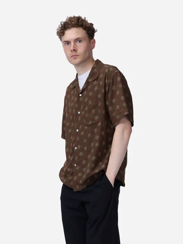 Vacation Shirt ~ Brown Rayon Cube made by 3sixteen