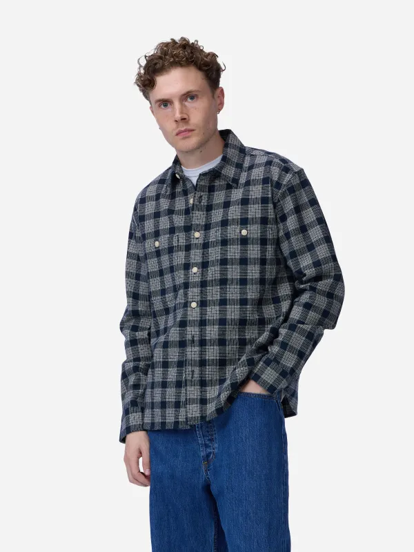 Utility Flannel ~ Midnight Boxweave made by 3sixteen