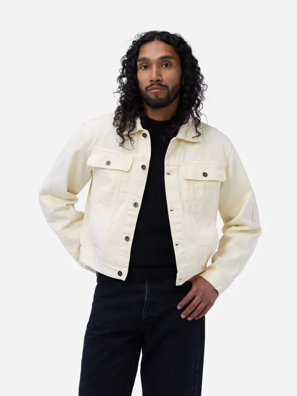 Trucker Jacket ~ Buttermilk Twill made by 3sixteen