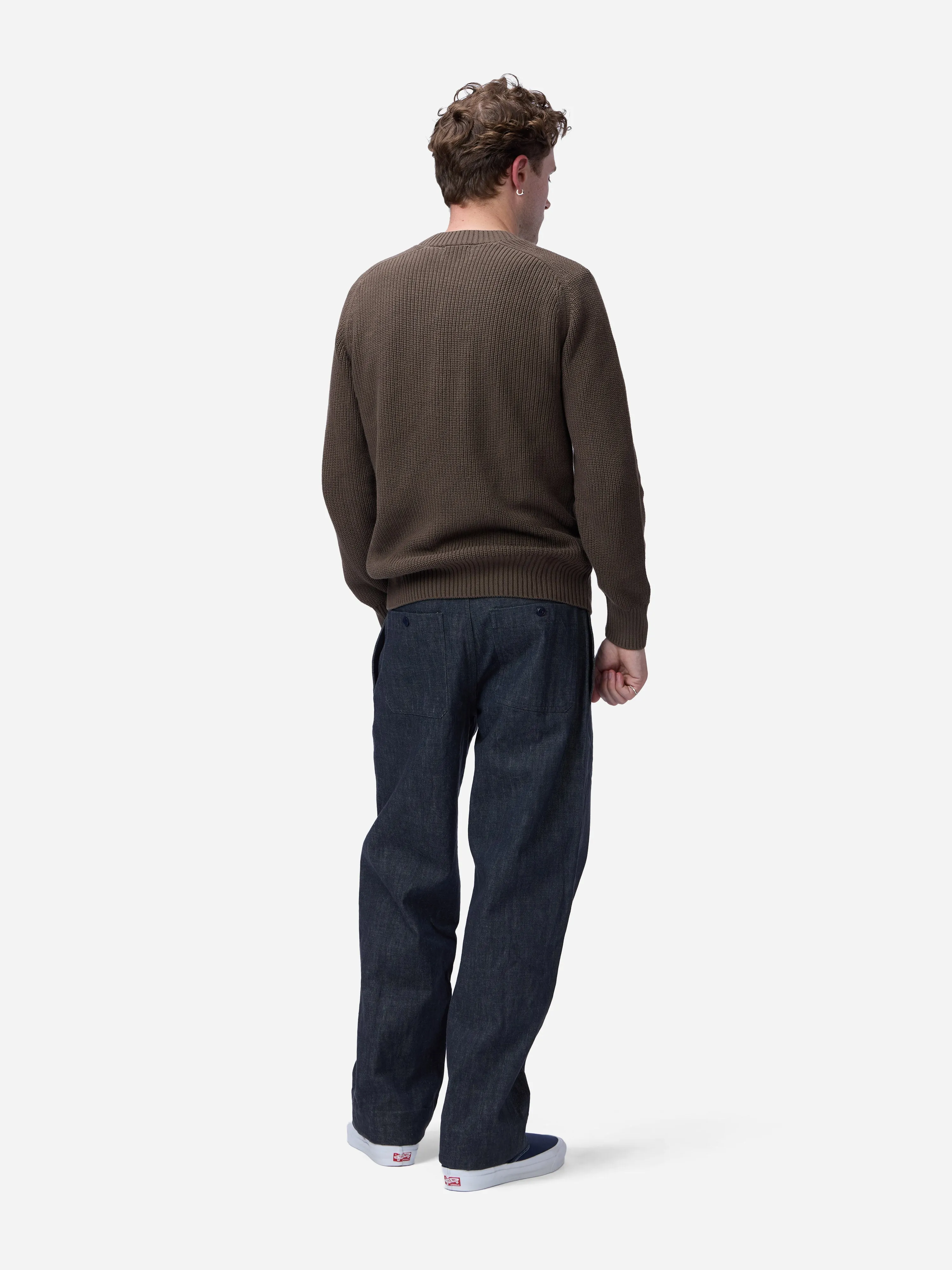 Cotton Crewneck Sweater ~ Earth sold by 3sixteen product image thumbnail 4