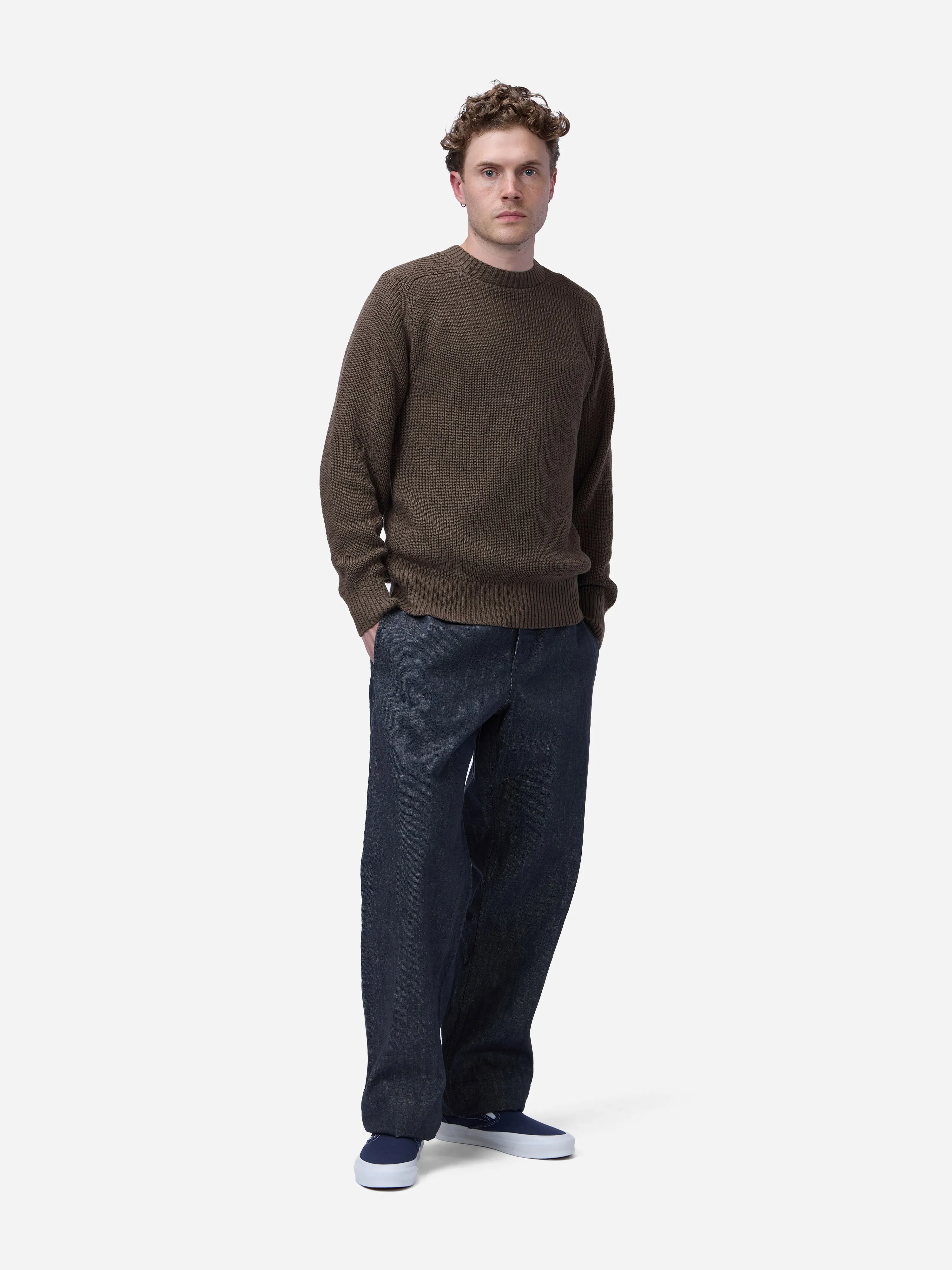 Cotton Crewneck Sweater ~ Earth sold by 3sixteen product image thumbnail 3
