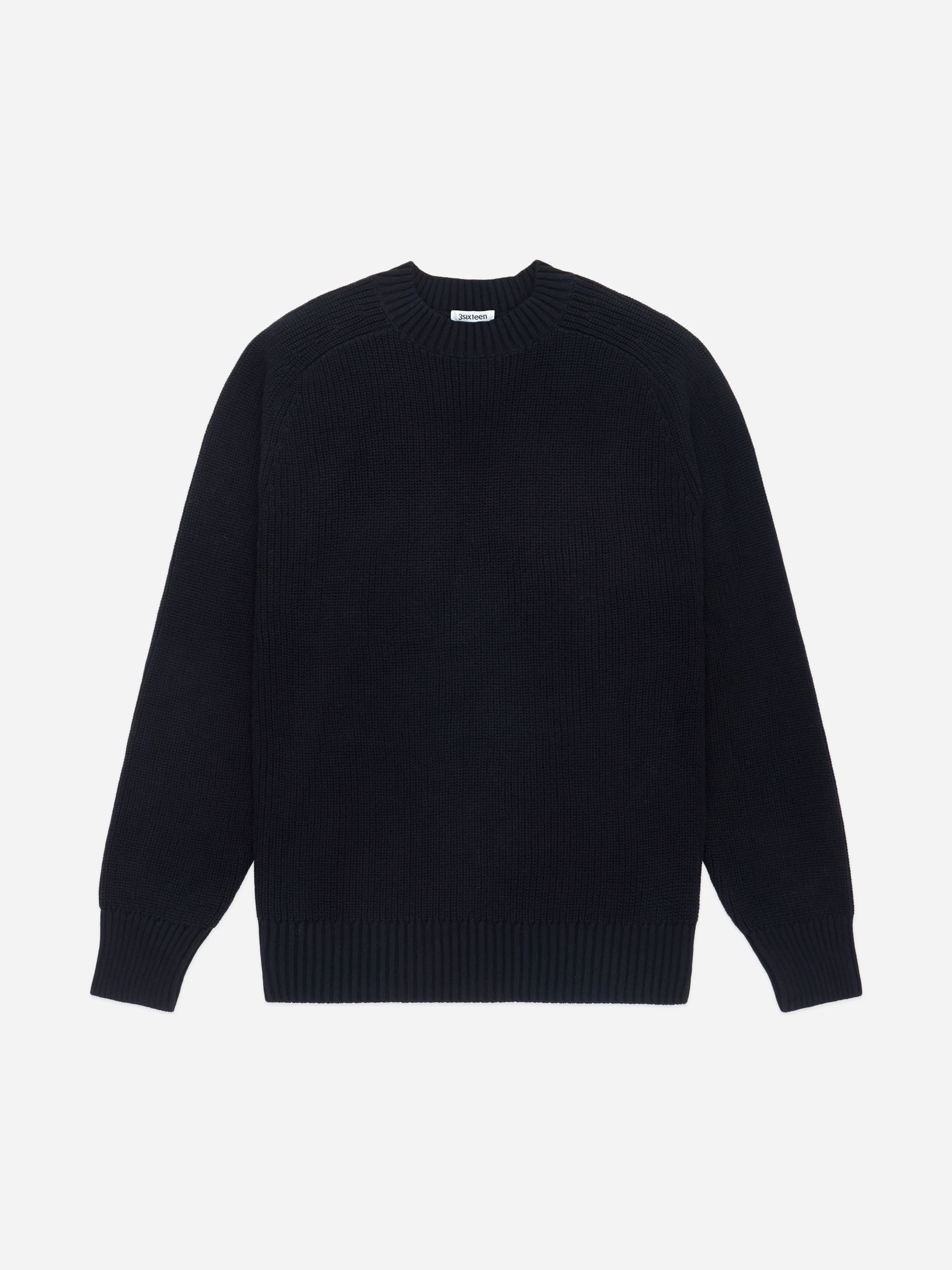 Cotton Crewneck Sweater ~ Black sold by 3sixteen product image thumbnail 4