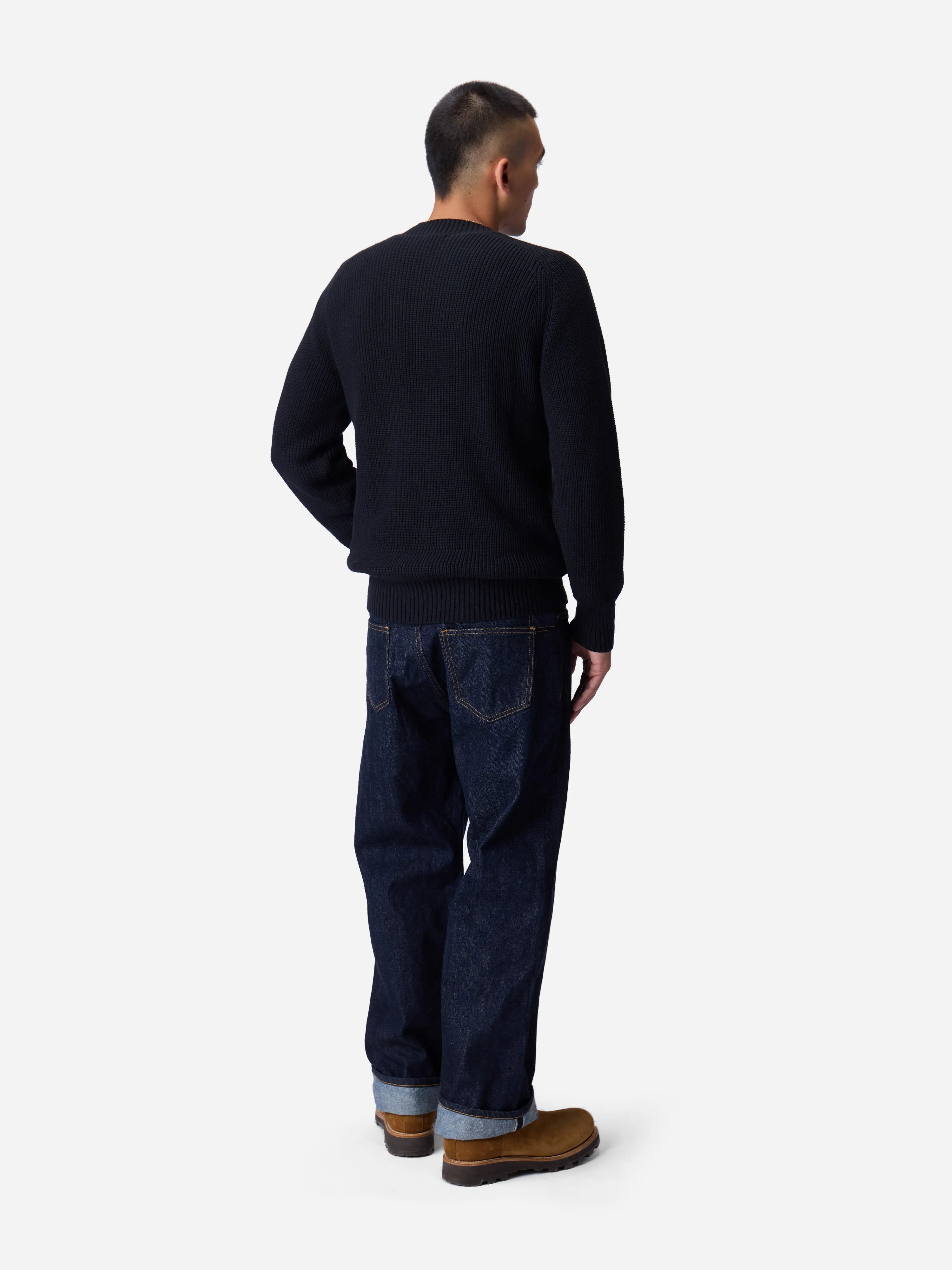 Cotton Crewneck Sweater ~ Black sold by 3sixteen product image thumbnail 2
