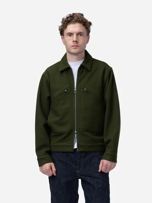 Cycling Jacket ~ Hunter Green made by 3sixteen
