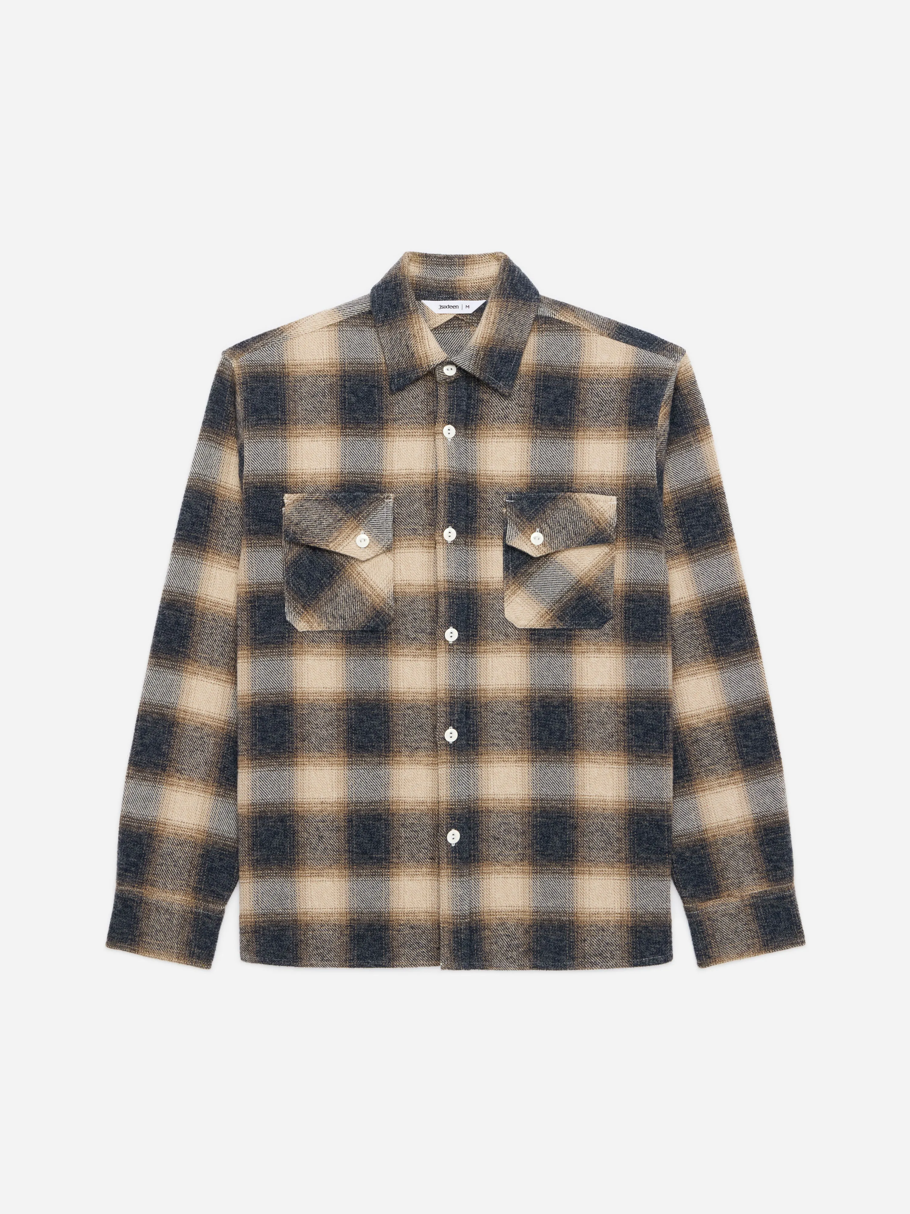 Crosscut Flannel ~ Brown/Ecru sold by 3sixteen product image thumbnail 5