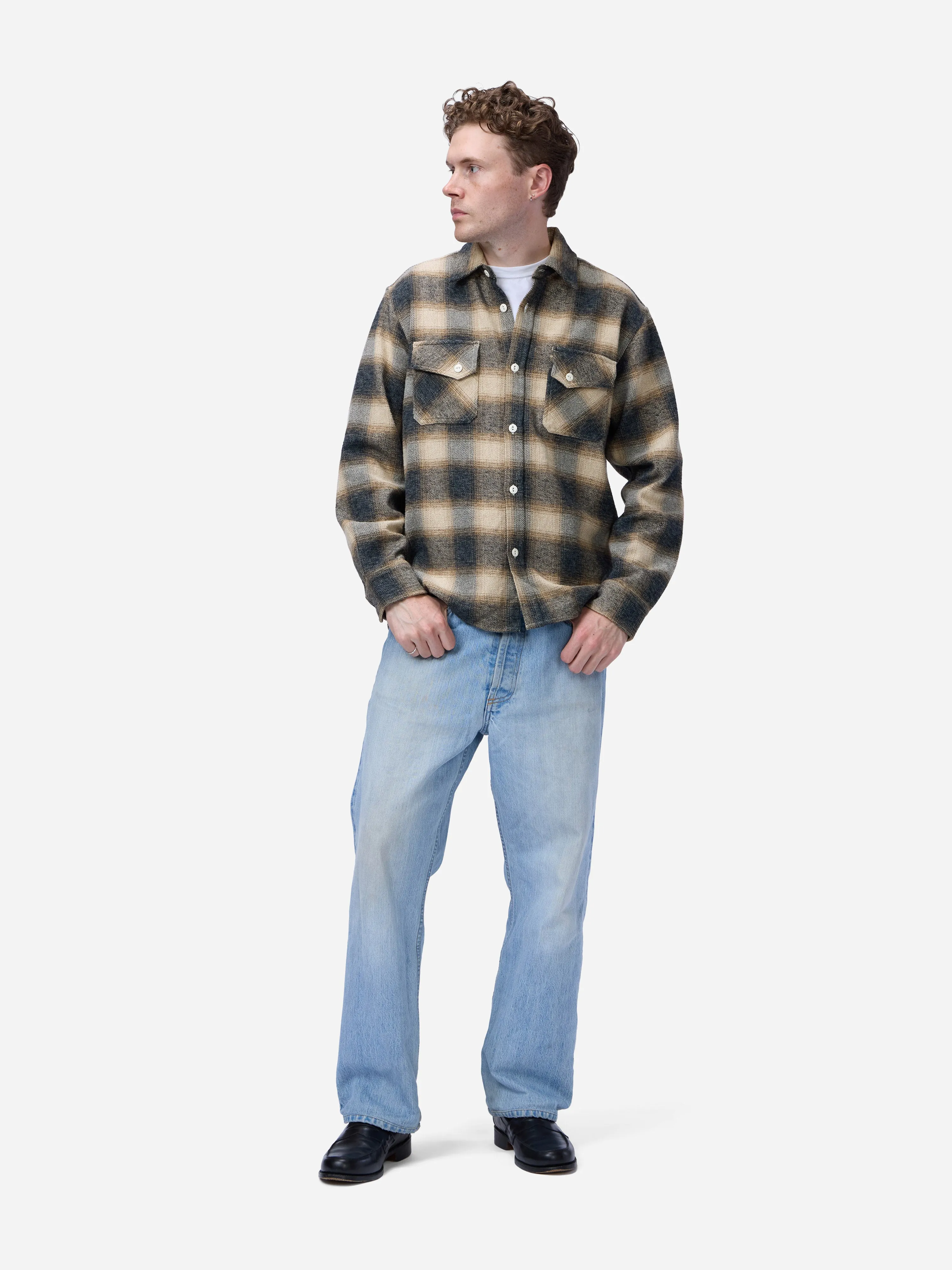 Crosscut Flannel ~ Brown/Ecru sold by 3sixteen product image thumbnail 3