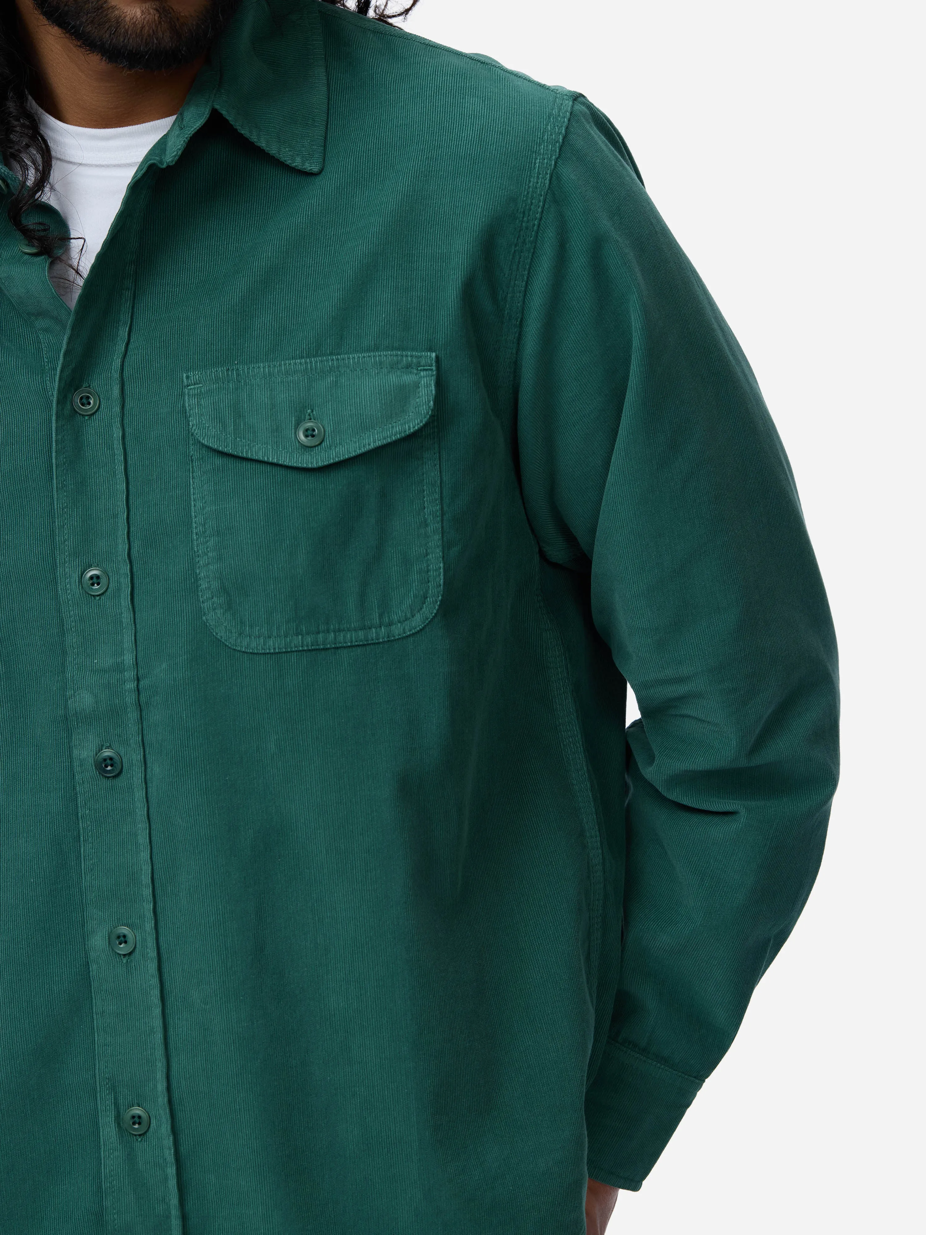 Studio Shirt ~ Hunter Green Corduroy sold by 3sixteen product image thumbnail 4