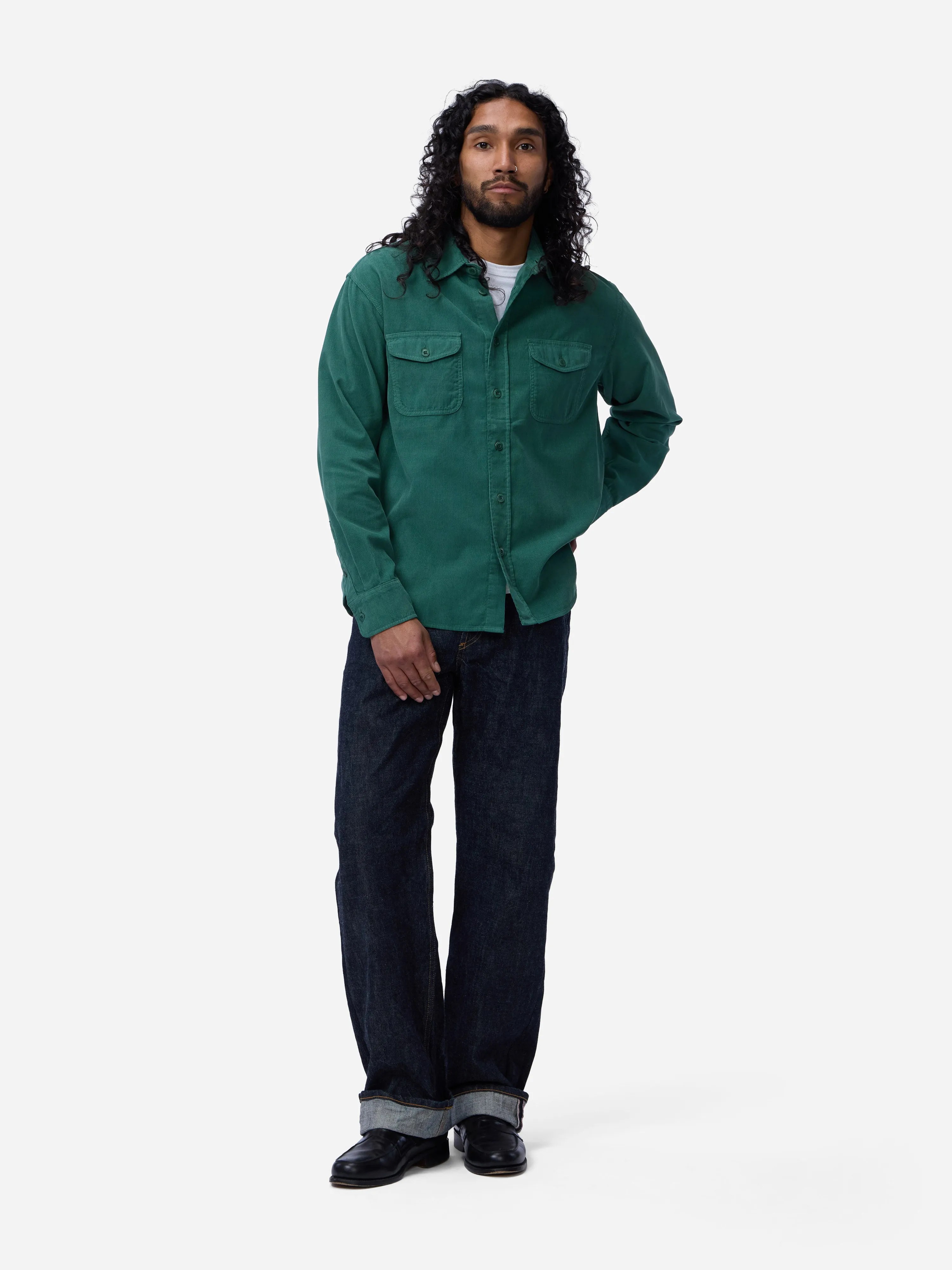 Studio Shirt ~ Hunter Green Corduroy sold by 3sixteen product image thumbnail 3