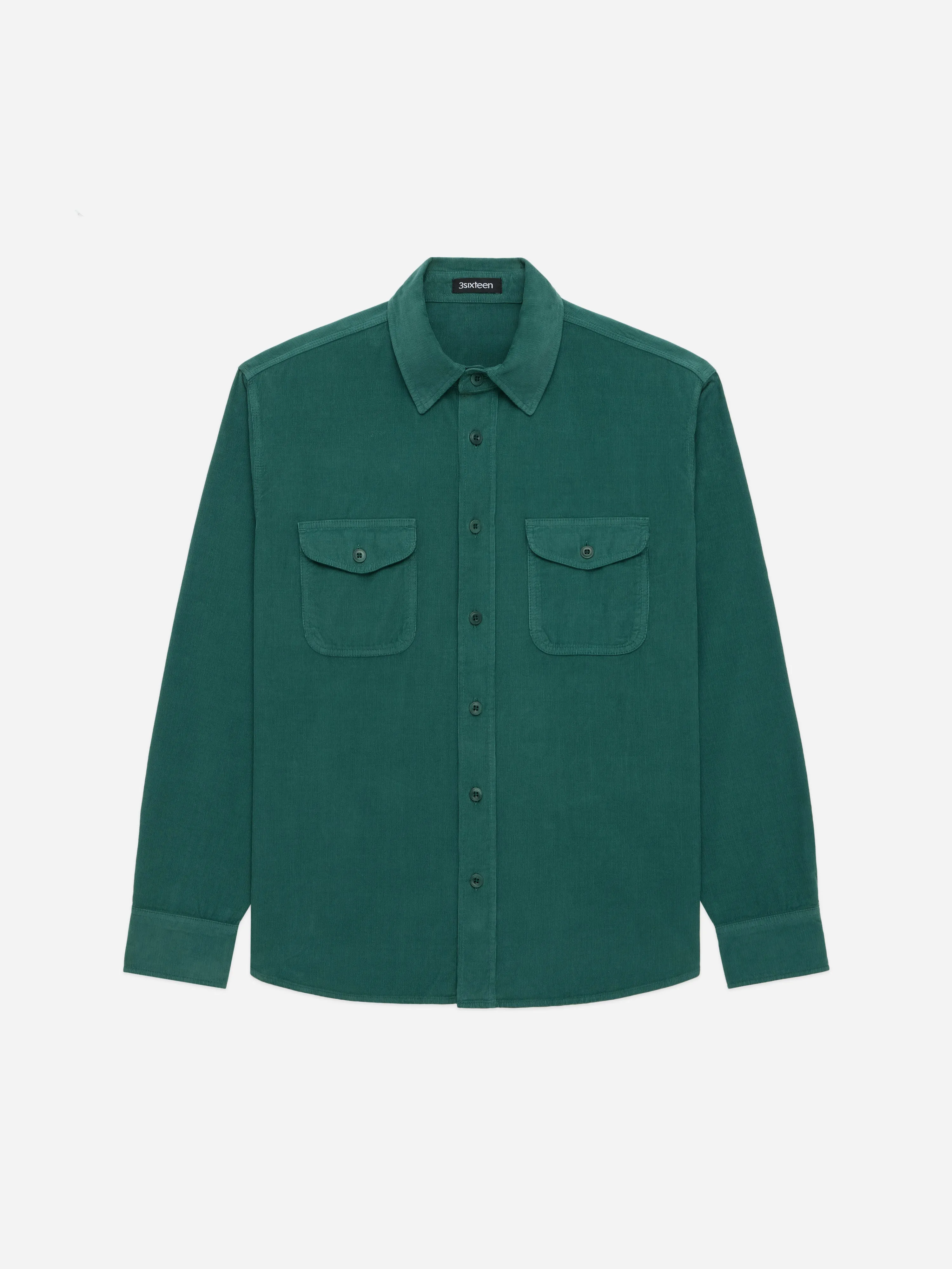 Studio Shirt ~ Hunter Green Corduroy sold by 3sixteen product image thumbnail 5