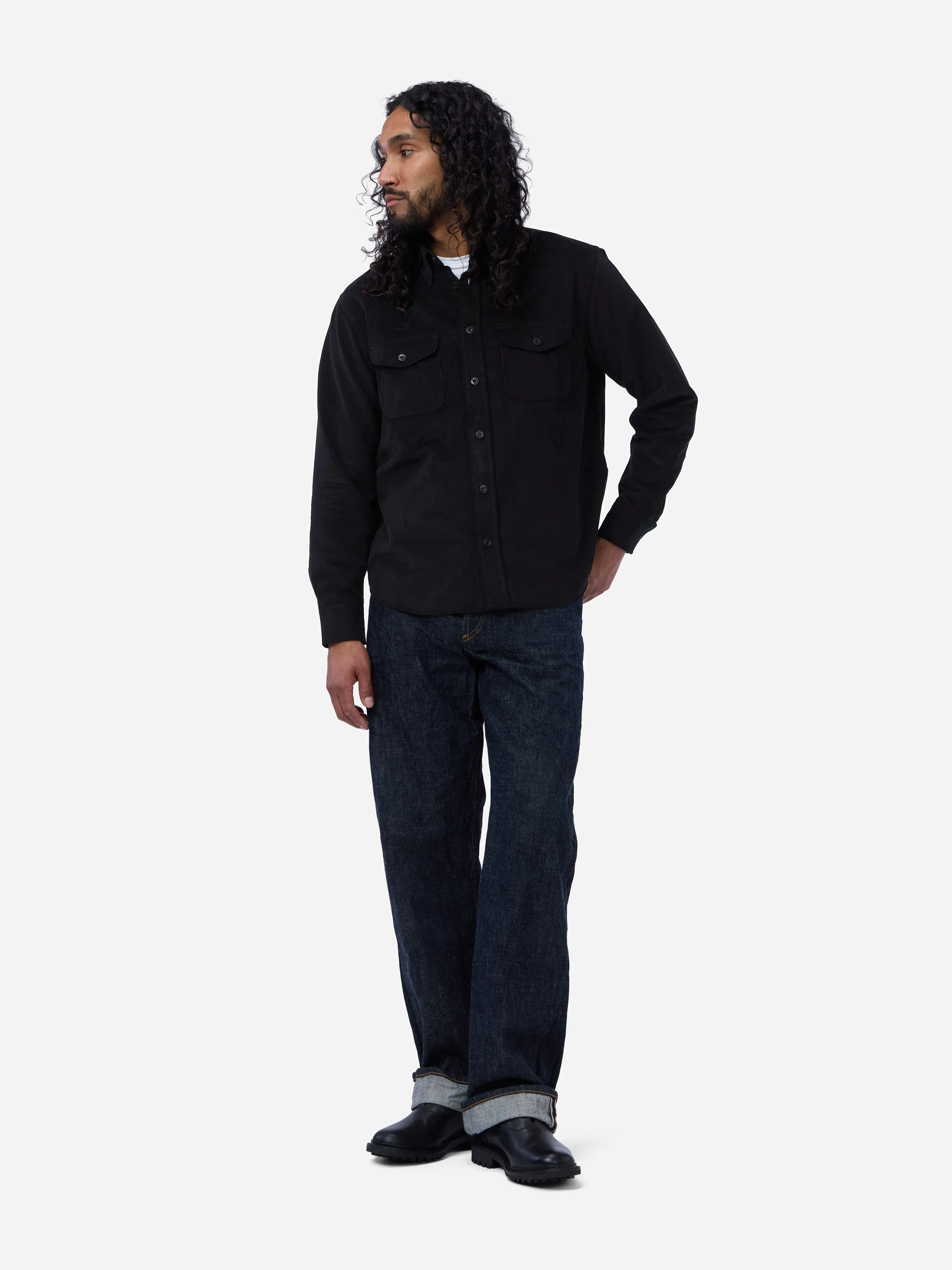 Studio Shirt ~ Black Corduroy sold by 3sixteen product image thumbnail 3