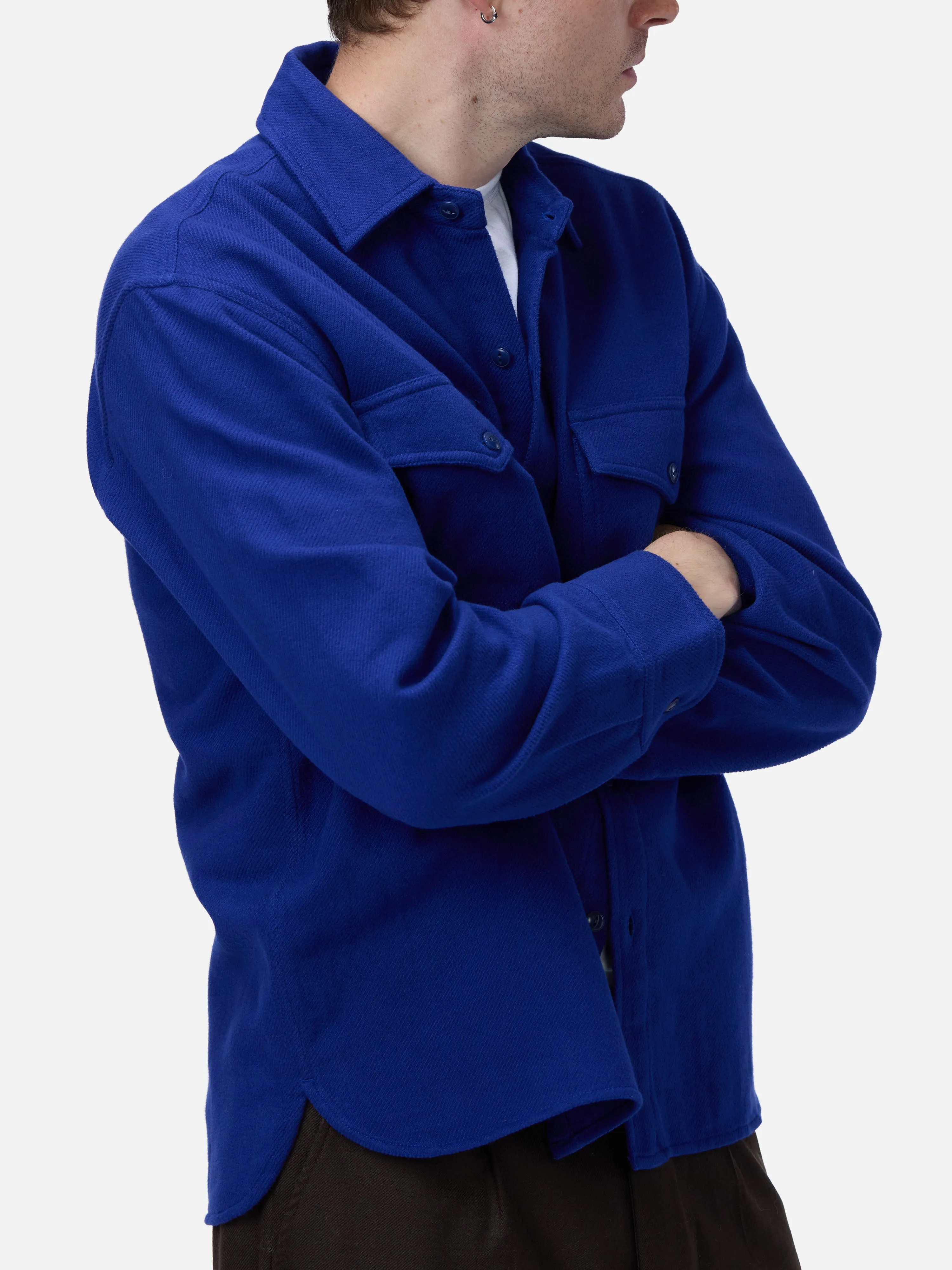 USN Overshirt ~ Cobalt Flannel sold by 3sixteen product image thumbnail 4