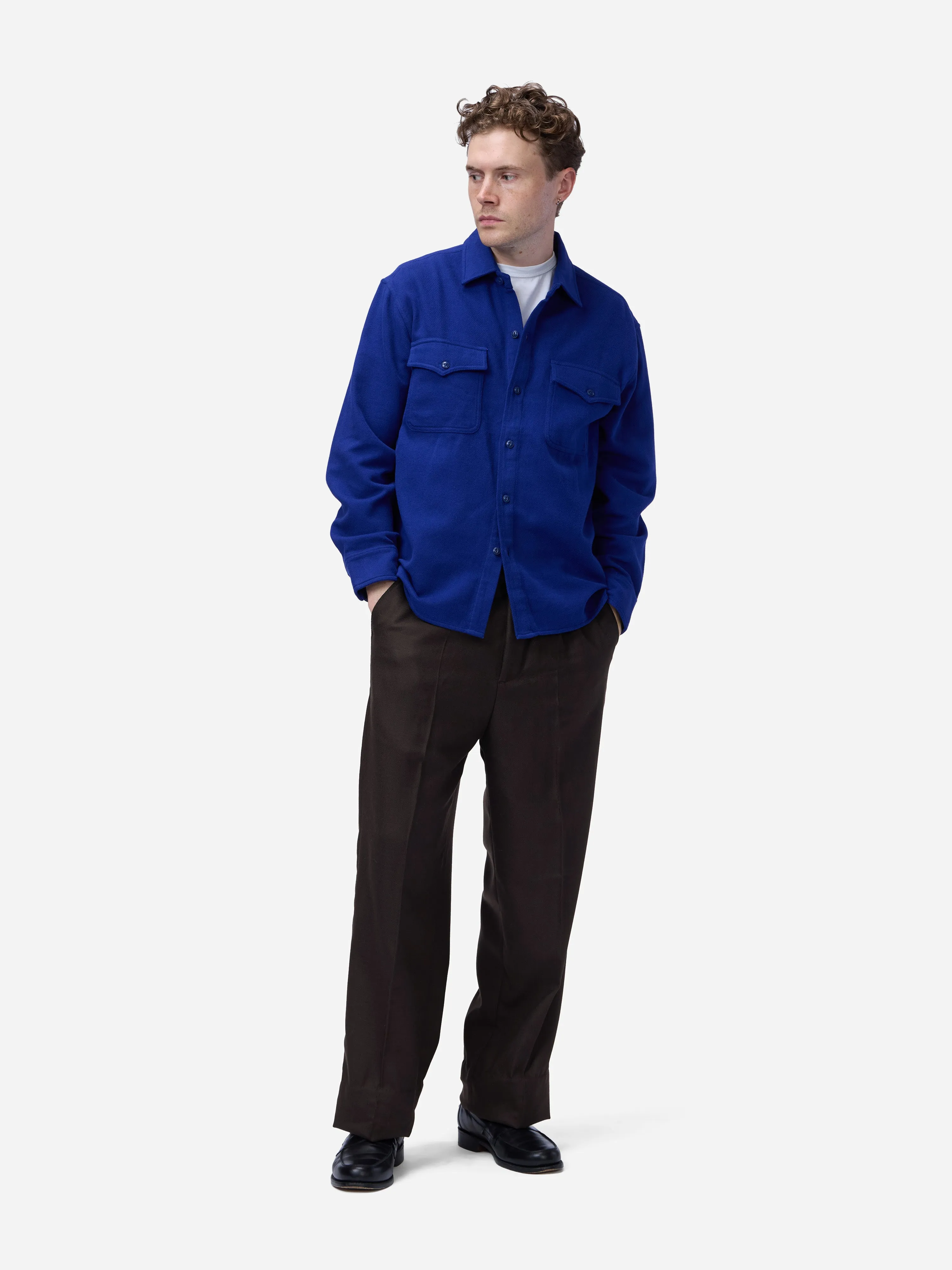 USN Overshirt ~ Cobalt Flannel sold by 3sixteen product image thumbnail 3
