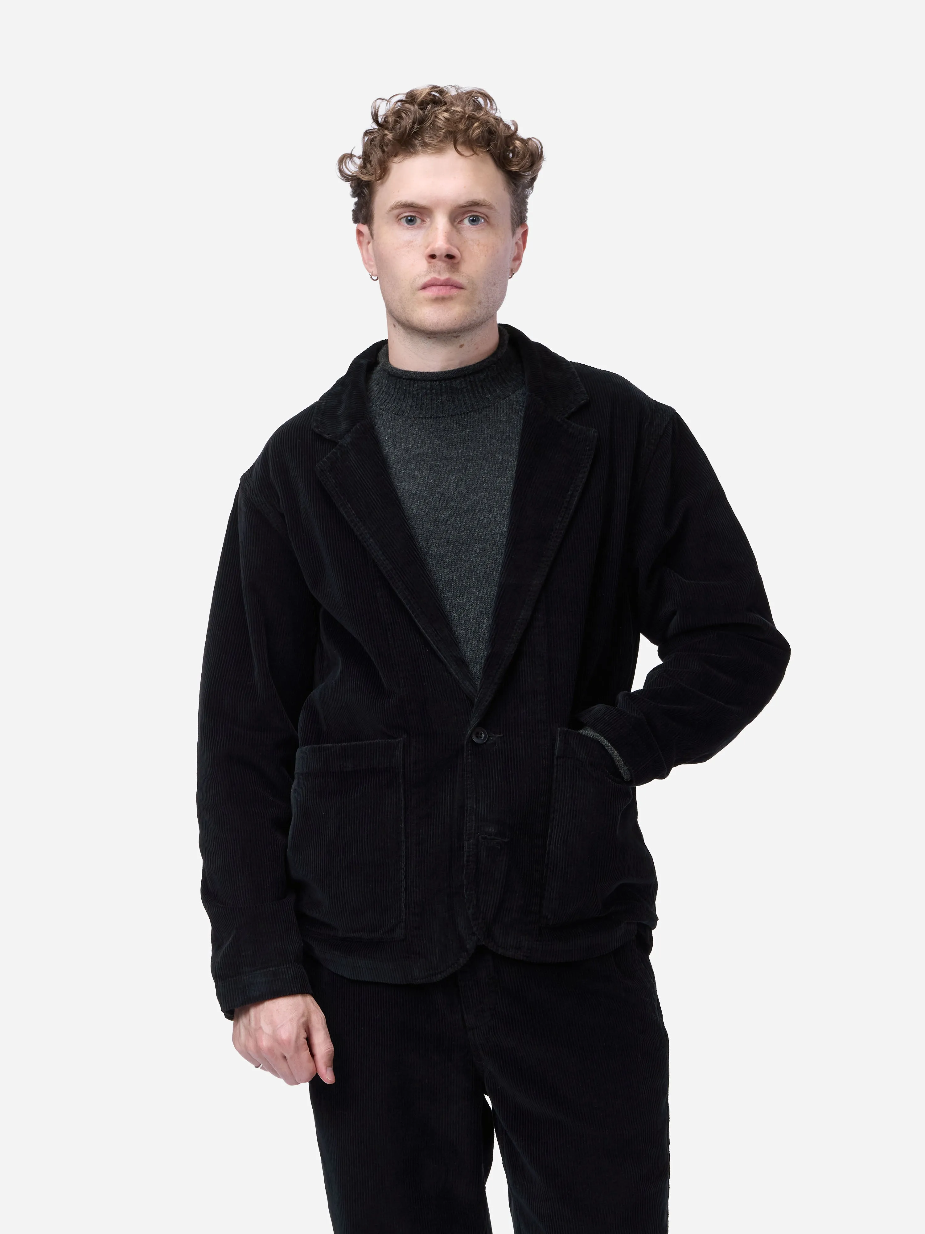 Work Blazer ~ Black Corduroy sold by 3sixteen