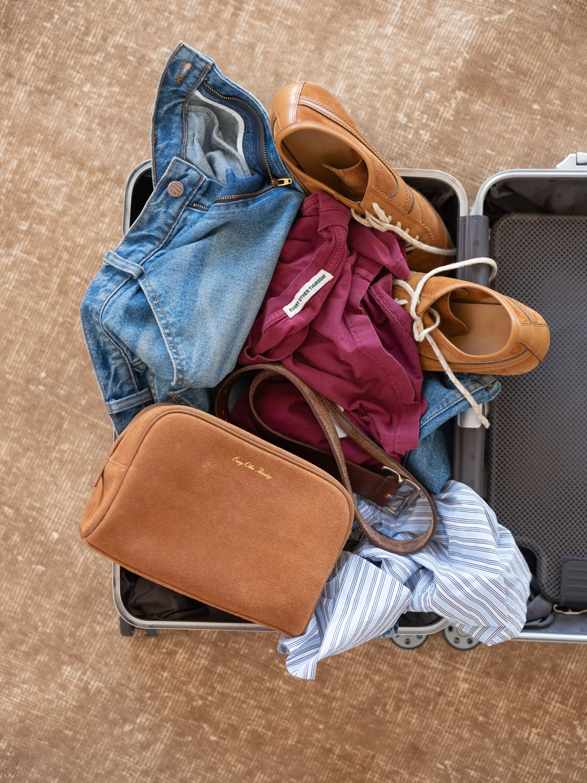 Suede Dopp Kit sold by Every Other Thursday product image thumbnail 3