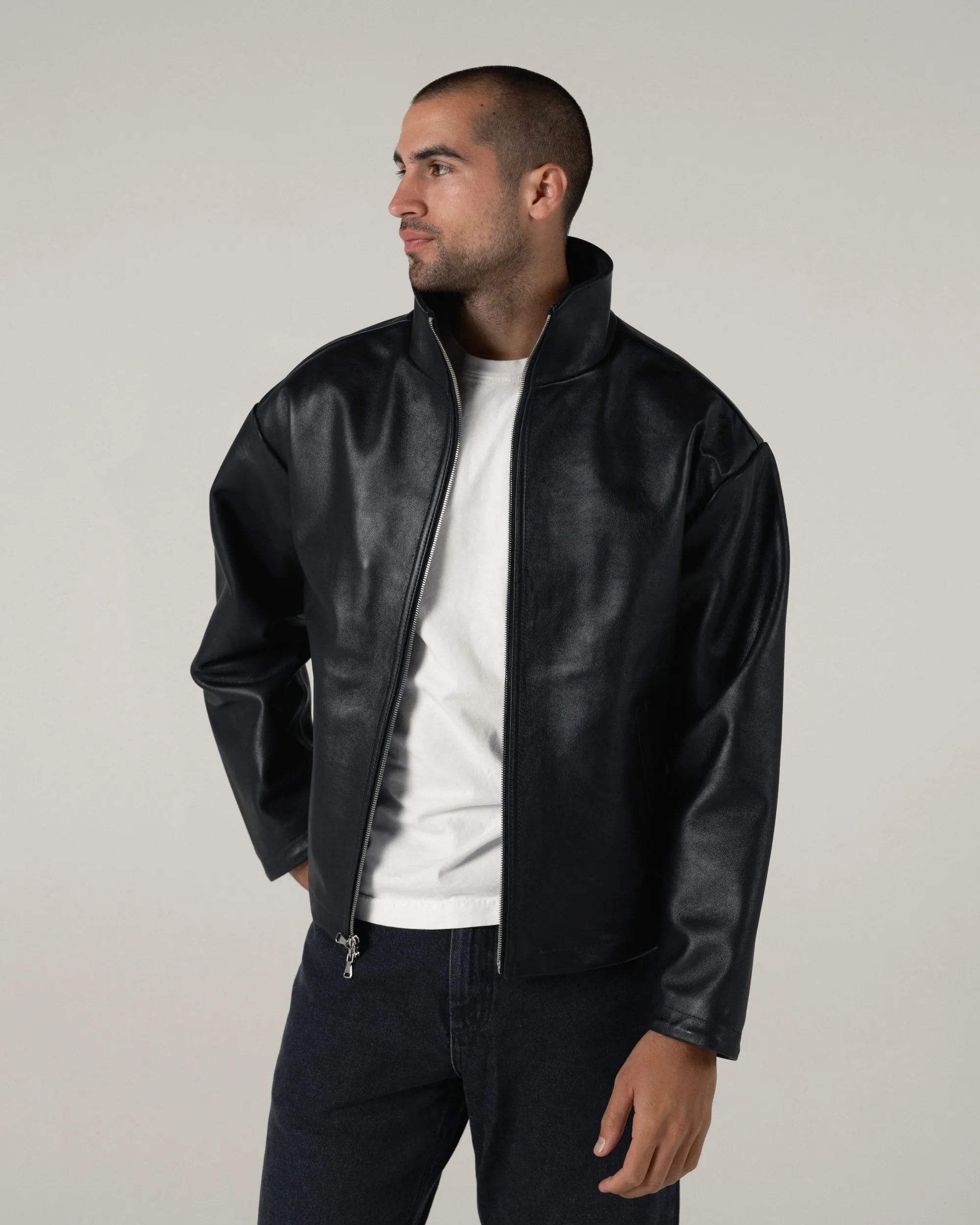 Leather Thomas Jacket sold by Every Other Thursday