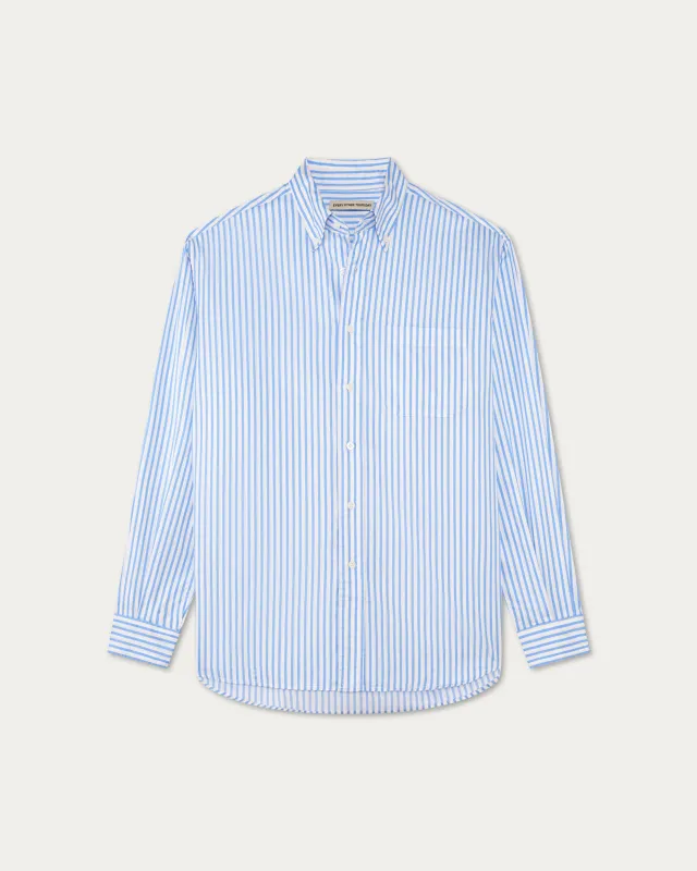 Relaxed Button Down in Butter Blue Stripe made by Every Other Thursday