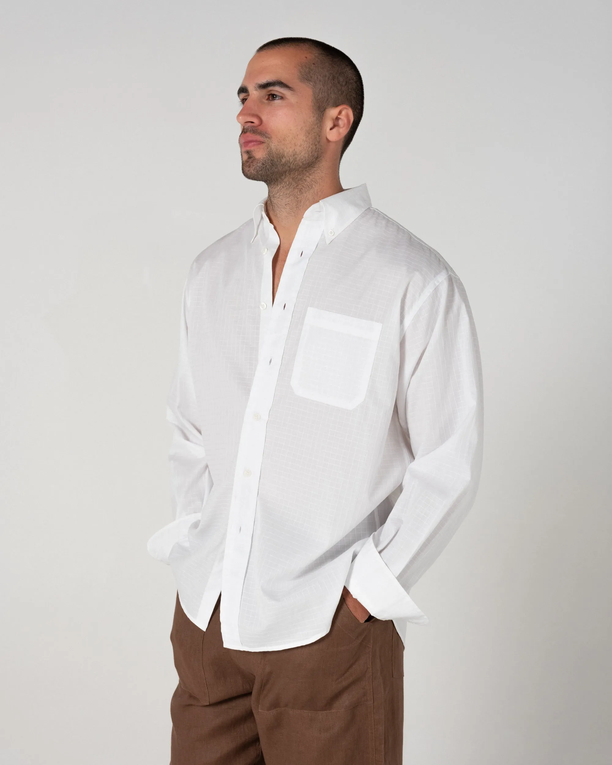 Relaxed Button Down in Windowpane sold by Every Other Thursday product image thumbnail 4