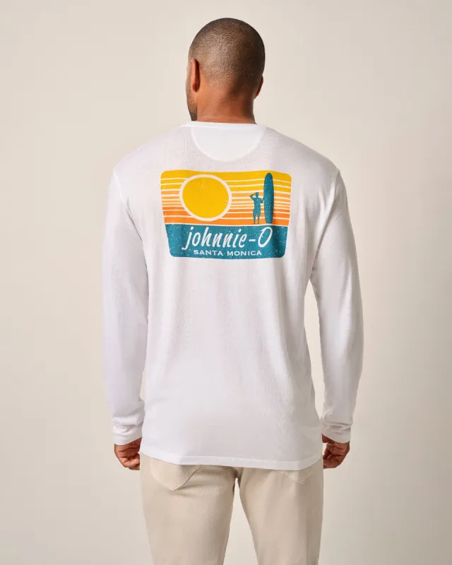 Sunset Beach Long Sleeve Graphic T-Shirt sold by Johnnie-O