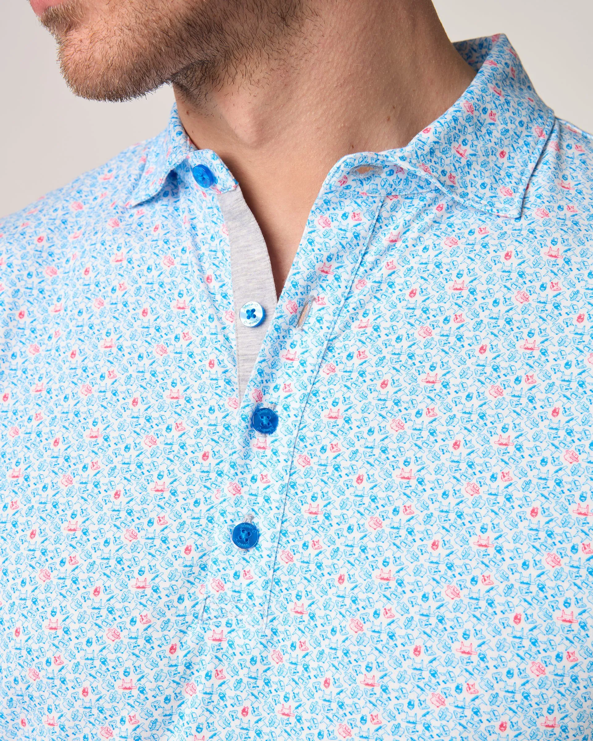 Linxter Cotton Blend Performance Polo - The Grill Master sold by Johnnie-O product image thumbnail 3