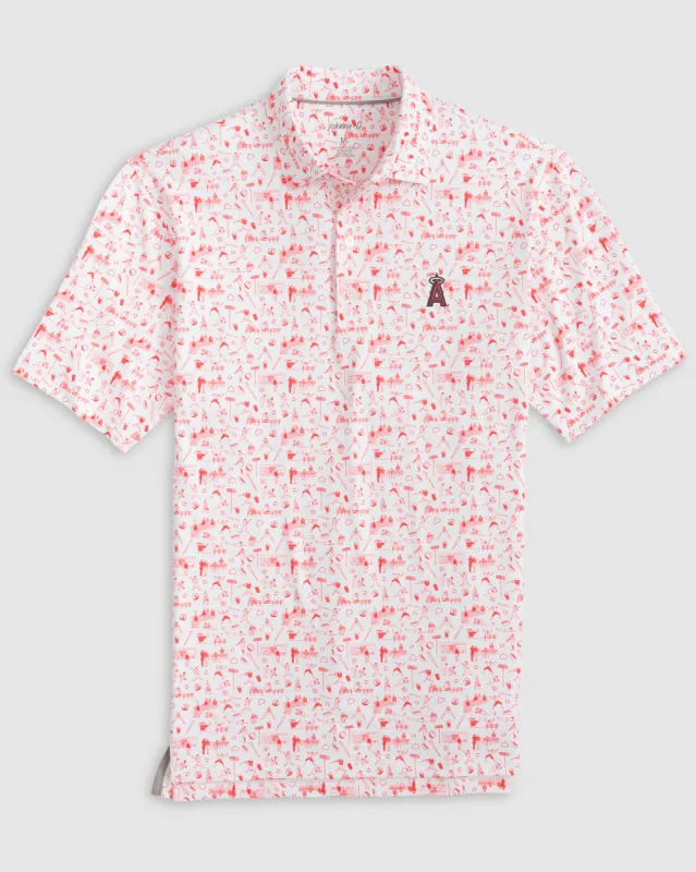 Los Angeles Angels Ballpark Jersey Performance Polo sold by Johnnie-O