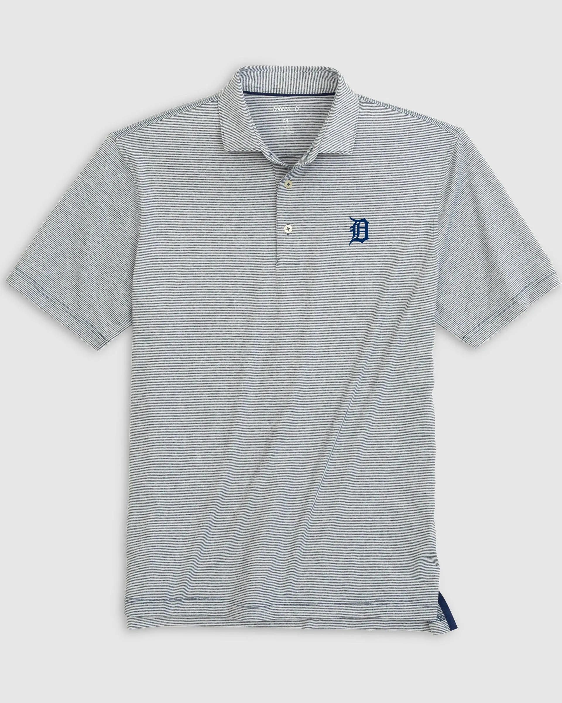 Detroit Tigers Lyndonn Striped Jersey Performance Polo sold by Johnnie-O
