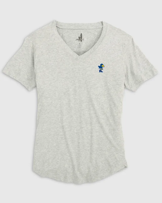 Women's Kansas Merediths V-Neck T-Shirt - Vault Logo sold by Johnnie-O