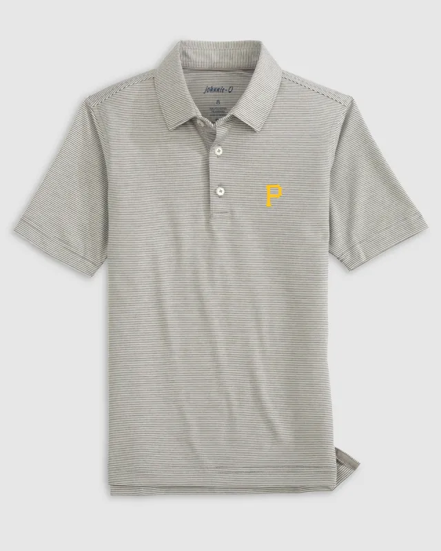 Pittsburgh Pirates Lyndonn Jr. Striped Jersey Performance Polo sold by Johnnie-O